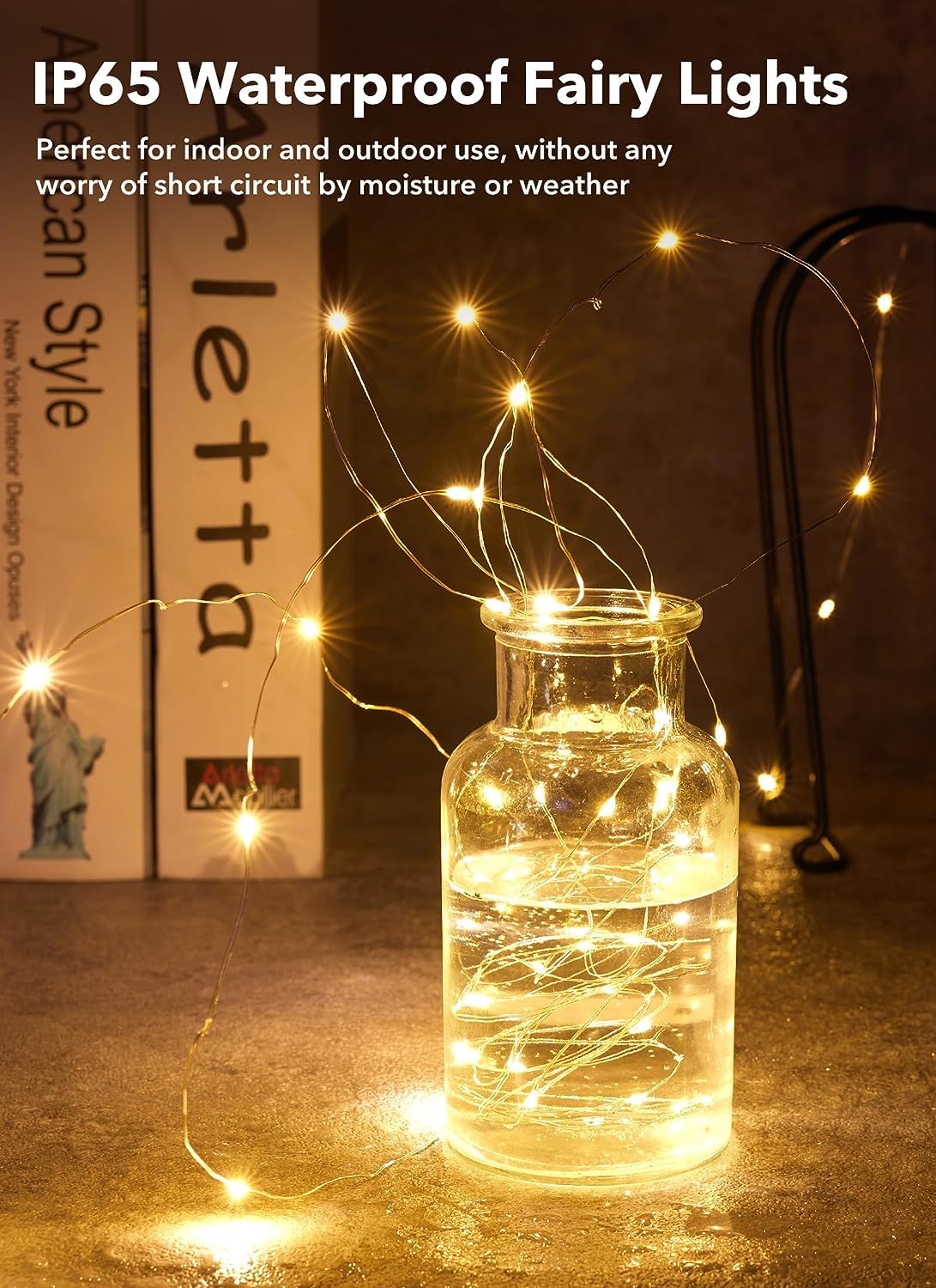 Minetom 18 Pack Fairy Lights Battery Operated - 7ft Mini LED Lights for Crafts DIY Garlands Jars Table Centerpiece Wedding Plant