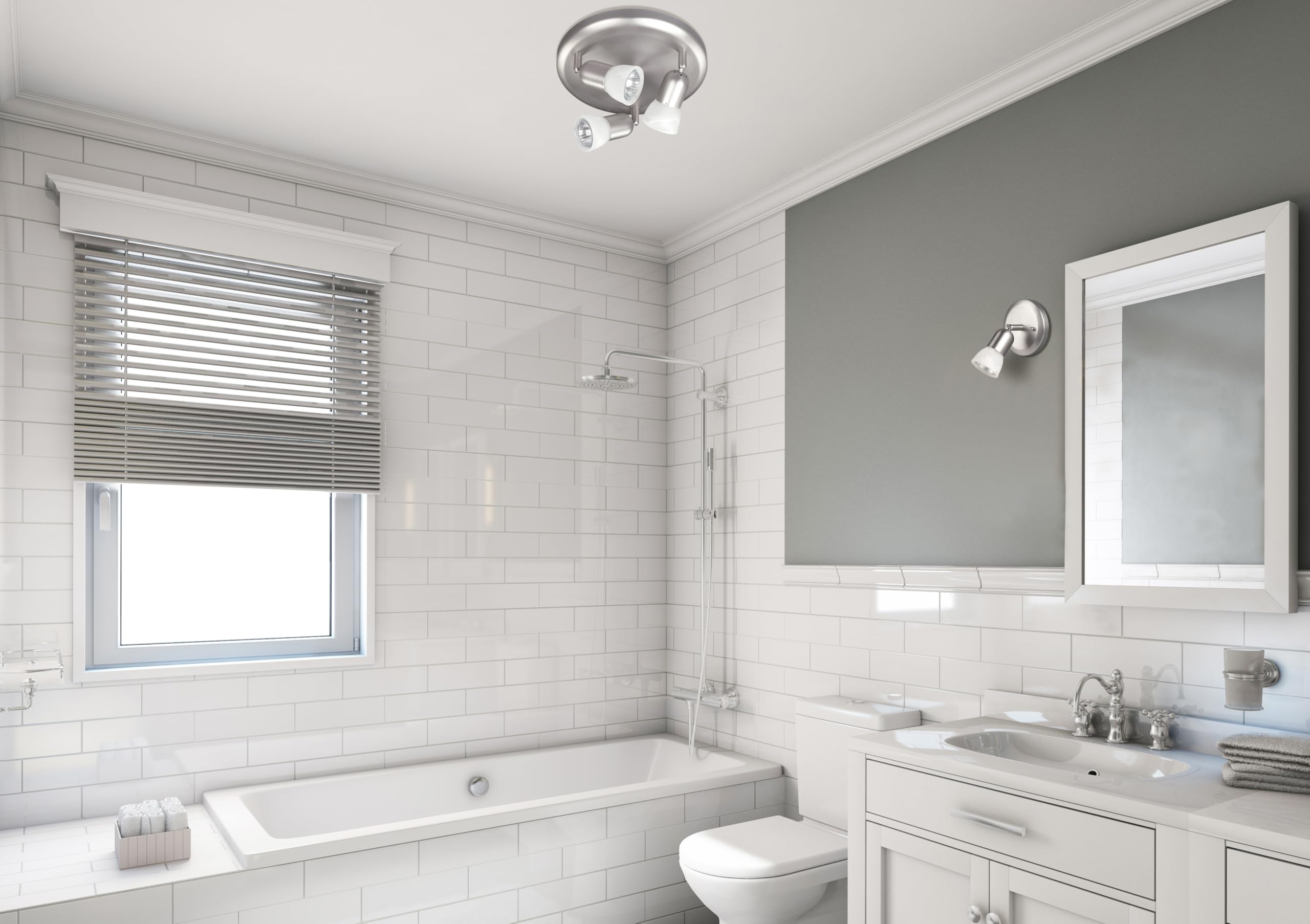 James 1 Light Ceiling Light, Brushed Pewter Finish