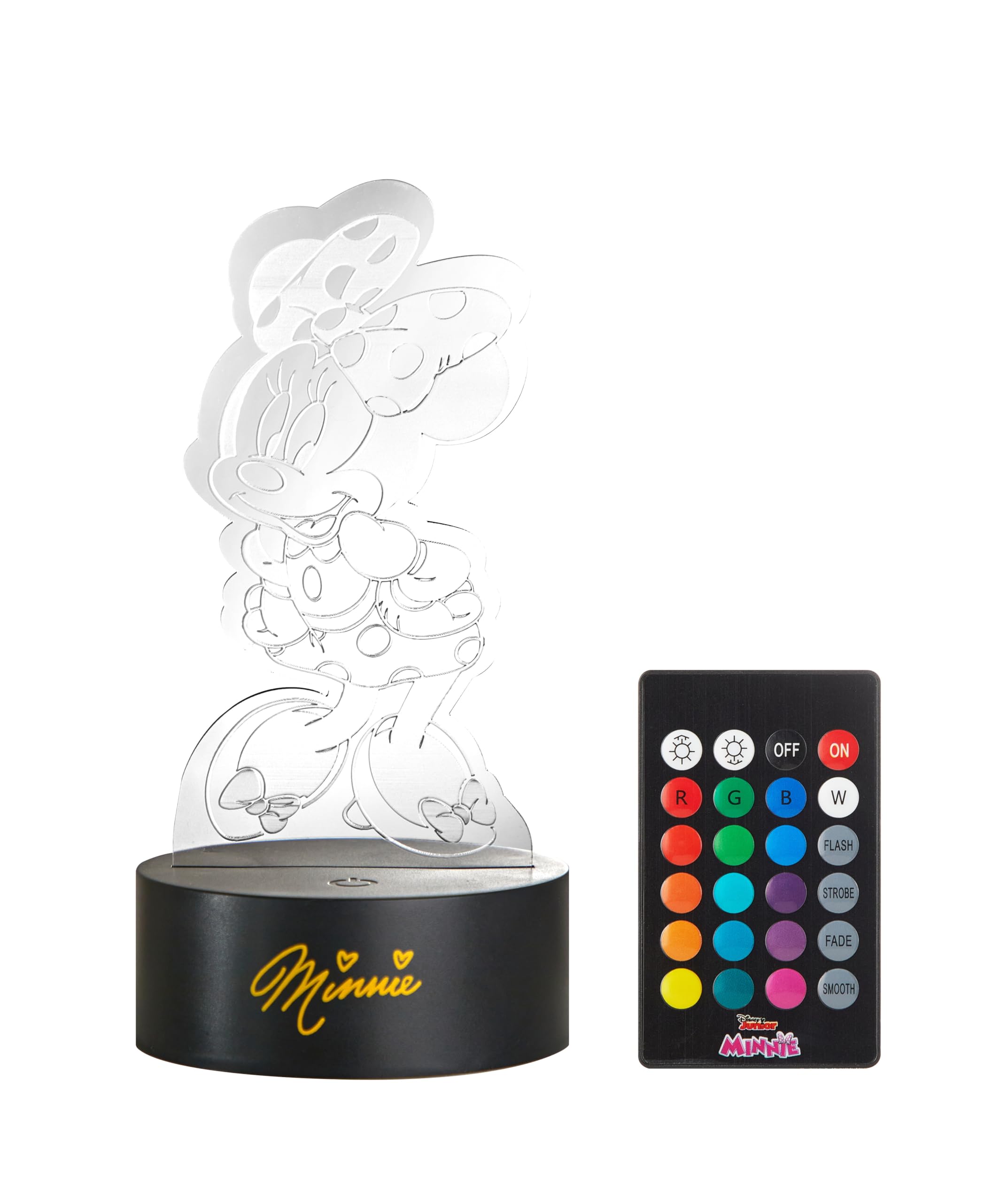 Idea Nuova Disney Minnie Mouse 3D Acrylic LED Illusion Lamp