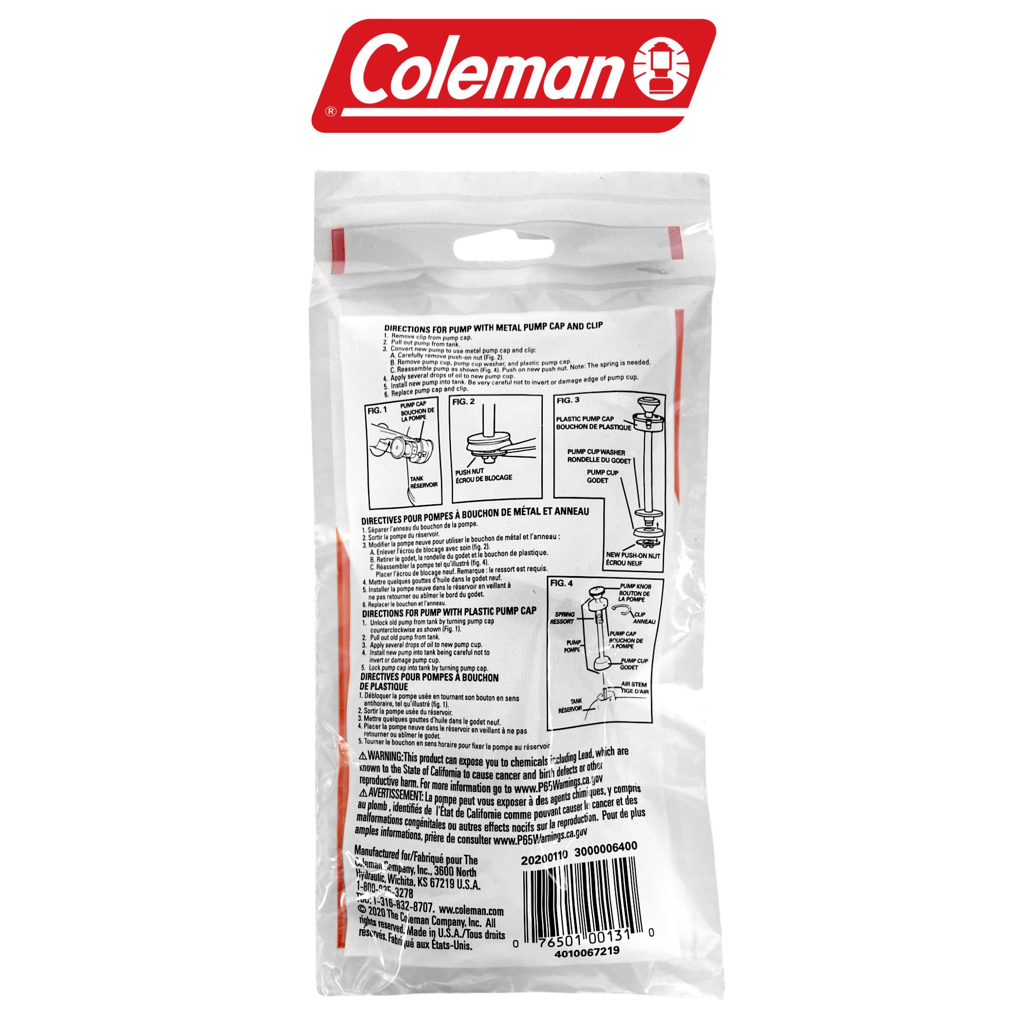 Coleman Lantern Pump Kit - Brown, Plastic & Metal, Model 3000006400, See Description