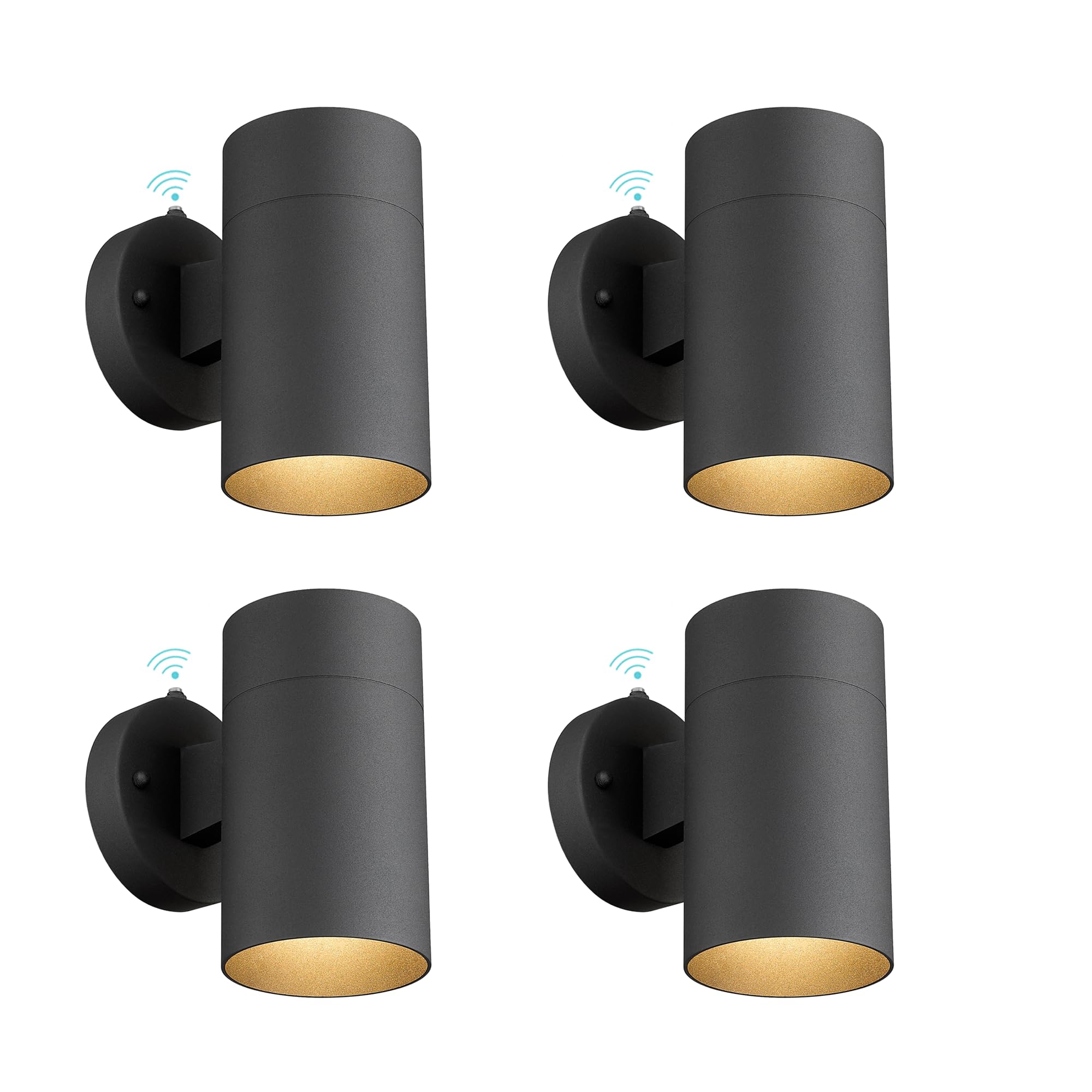 Ken & Ricky 4 Pack Dusk To Dawn Outdoor Wall Lighting, Black Porch Light, Modern Outdoor Wall Sconce With Photocell Sensor, Farmhouse Porch & Patio Lights -4 Pack