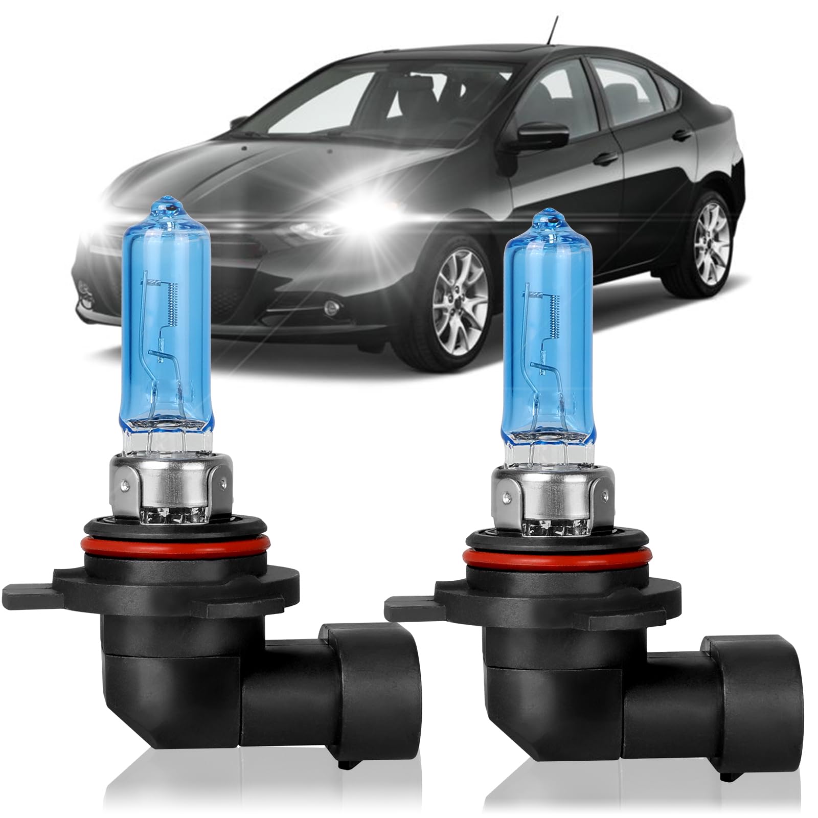 XRDHJI Fit for Dodge Dart 2013 2014 2015 High Performance Halogen Headlight Bulbs,9012 High Low Dual Beam Headlamp Replacement B