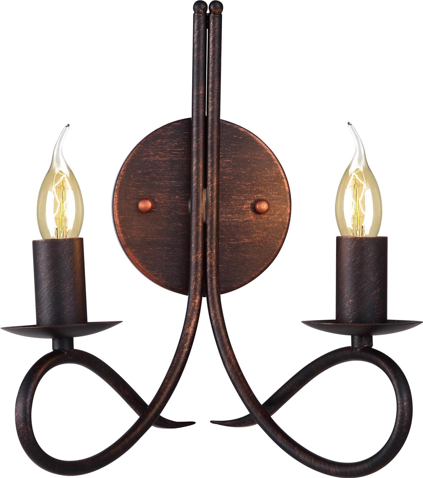 Elegant Lighting Lyndon Collection 2-Light Wall Lamp, Dark Bronze Finish