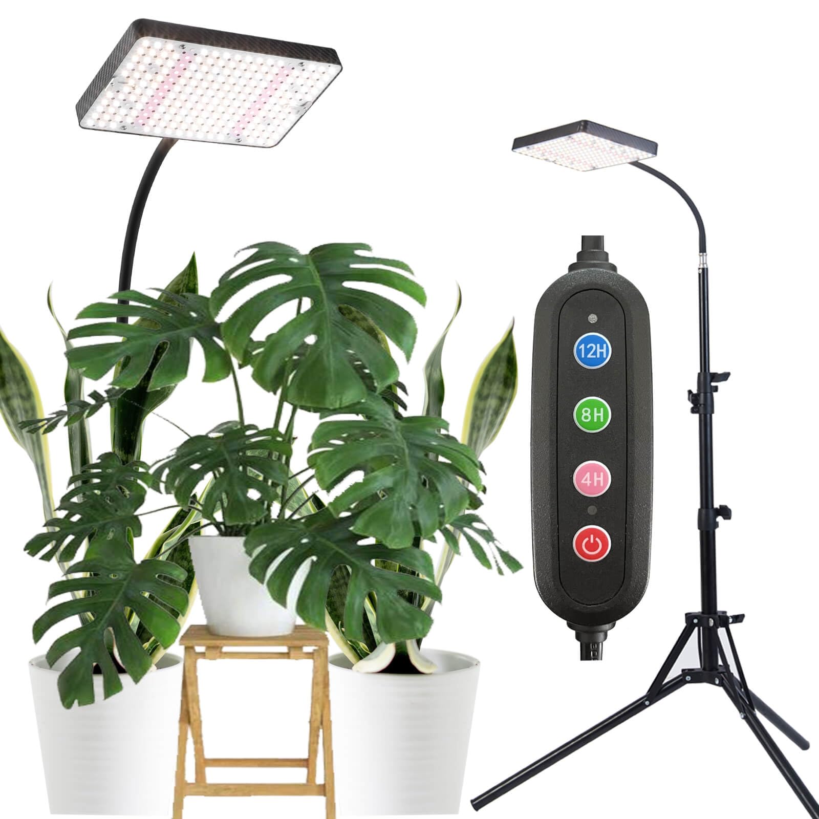 Grow Lights With Stand And Timer, Fecida Tripod Standing Grow Lights For Indoor Plants, 208Pcs Leds Bright Enough Plant Growing Lamps For Bonsai Tree, Seed Starting, 24&quot;-64&quot; Height Adjustable