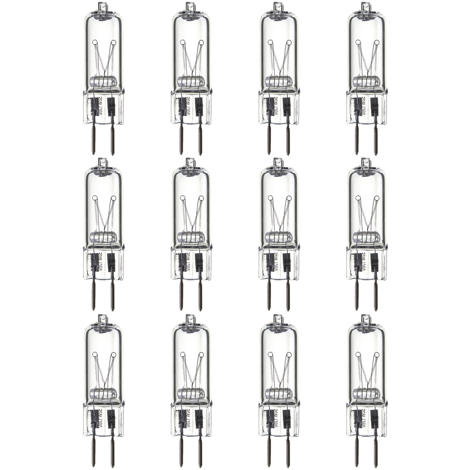 Sunlite Q50/CL/GY6/120V/12PK Halogen 50W 120V Q50 Single Ended Capsule Light Bulbs, Clear Finish, 3200K Bright White, GY6.35 Bas