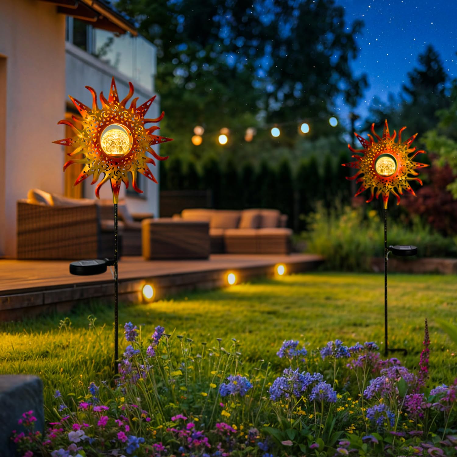 Take Me Sun Solar Lights Garden Outdoor Waterproof Metal Stakes For Patio Yard Walkway Lawnpatio Mothers Day Gifts Mom Wife Gran