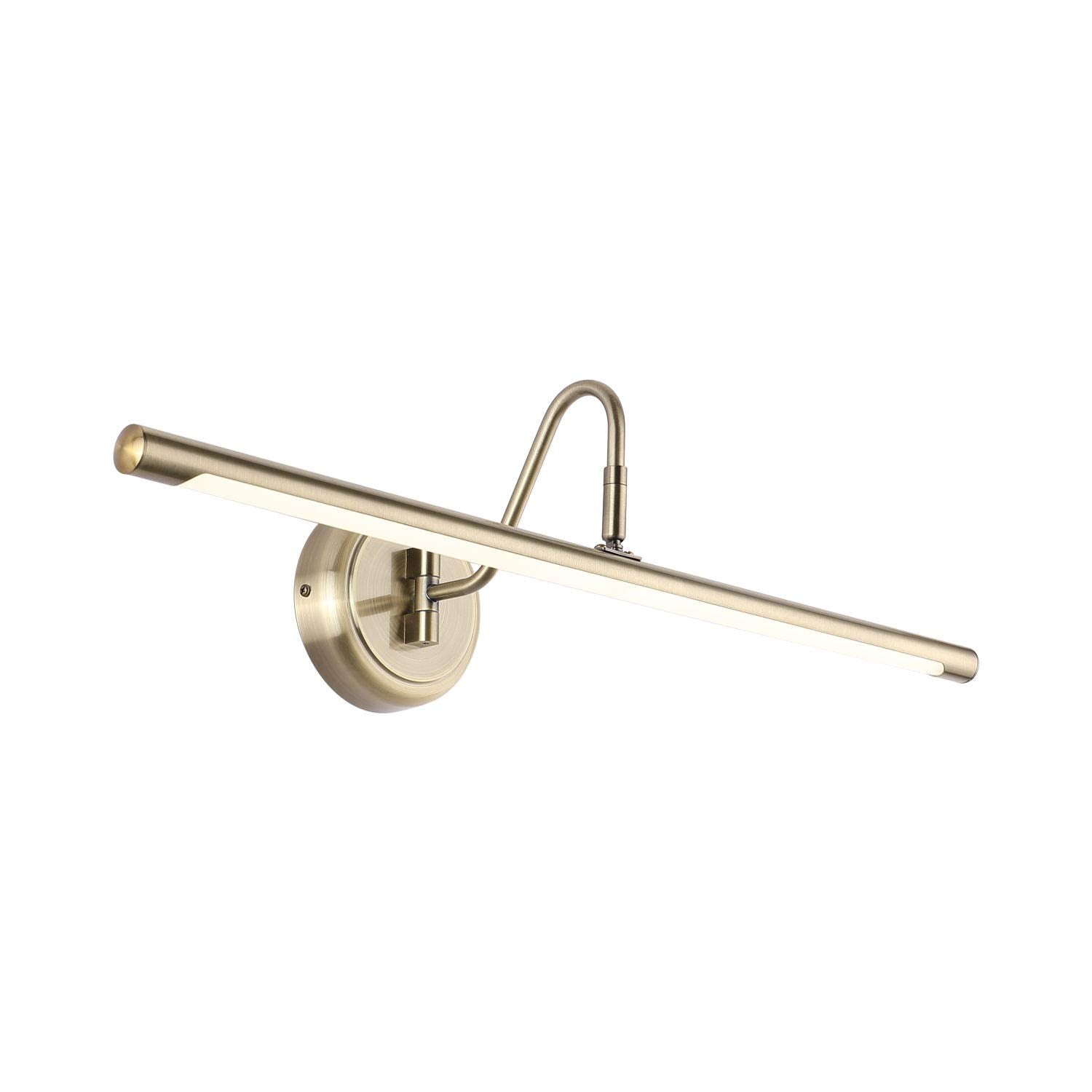 JOOSENLUX LED Picture Light, 24.4" Swing Arm Lamp, Antique Bronze, 14W (70W Equivalent), Hardwired, Modern Metal Artwork Display