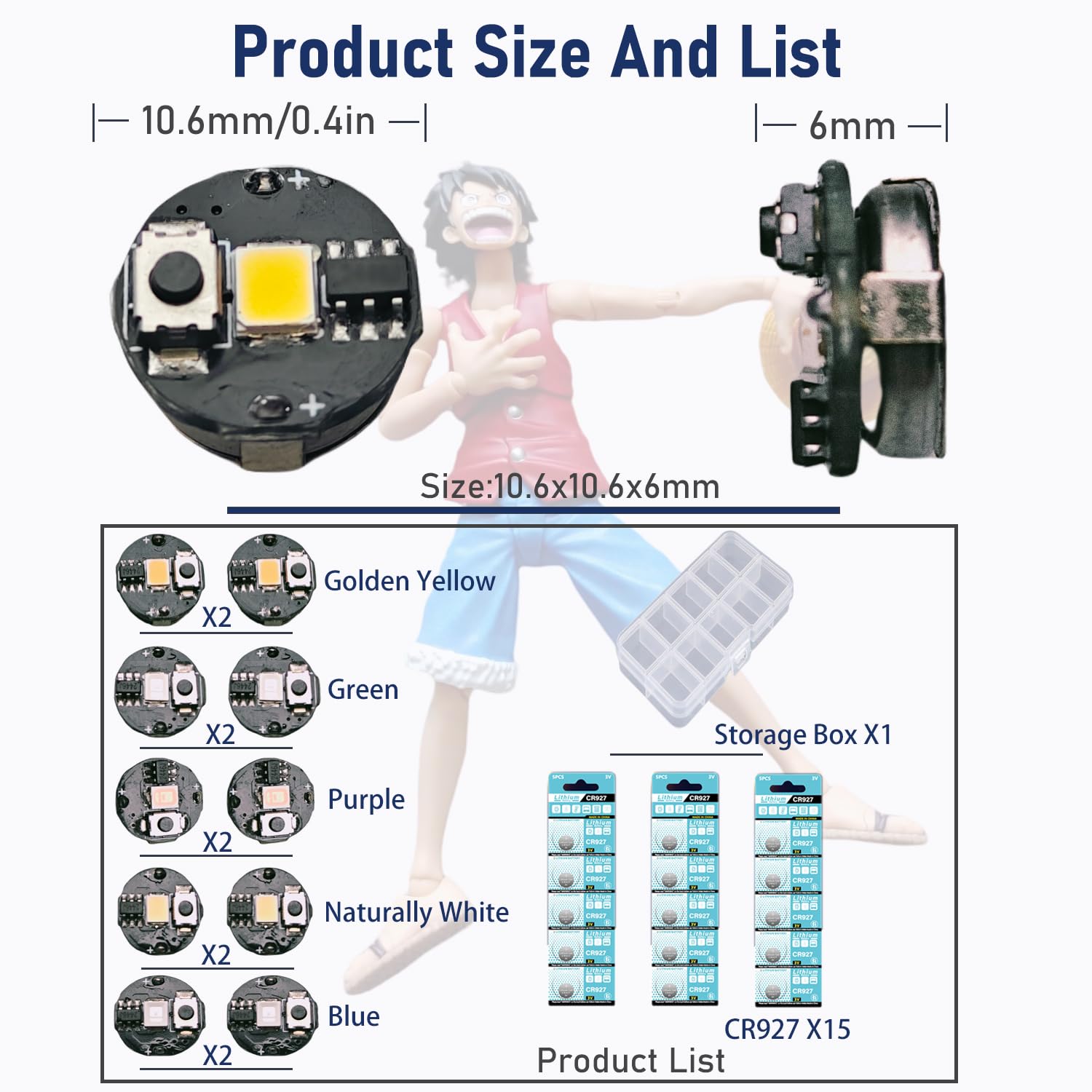 BTBEMO Wireless LED Lights for Action Figures & Model Kits - 10PCS Colorful High Brightness Wireless Display Lighting for Gundam