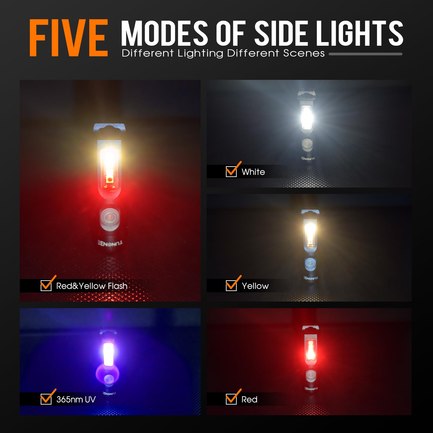 TUNENGE S15Pro Keychain Flashlight,750 High Lumen EDC Pocket Flashlight with Clip,USB C Rechargeable Mini Flashlight with Magnet