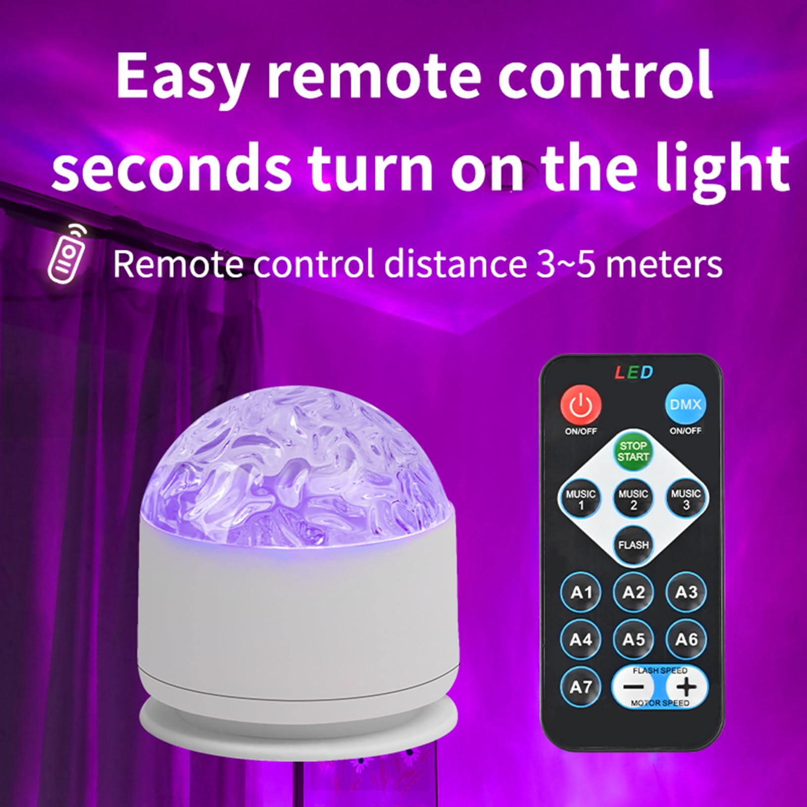 Yinhamnl 2 In 1 Galaxy Light, 16 Color Aurora Night Light Projector, Ocean Wave Projector With Remote Control, Usb Recharge Nort