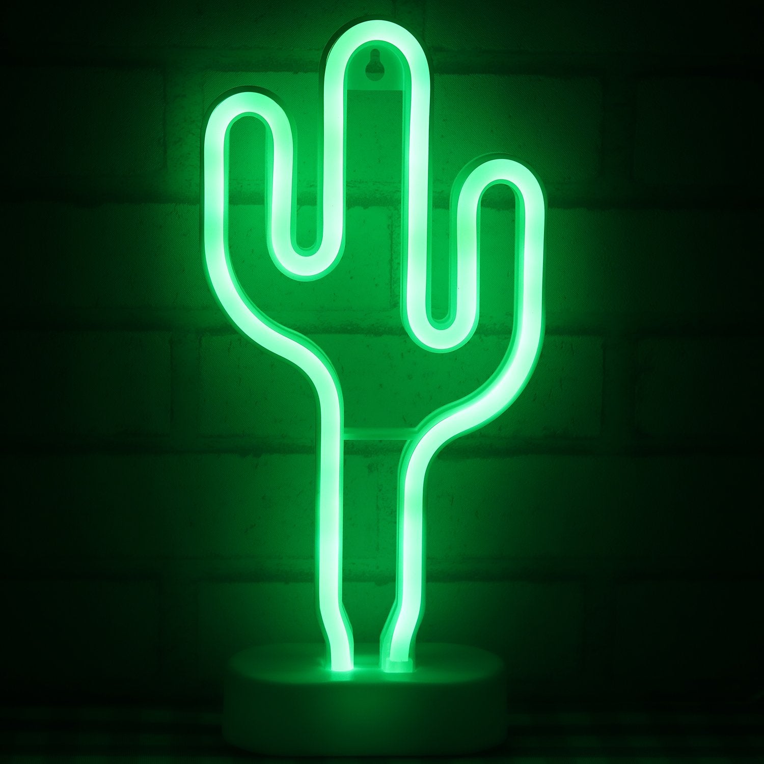 Cactus Neon Light Wall Decor Neon Signs For Bedroom Kids Battery And Usb Powered Night Light Home Decoration (Necac)