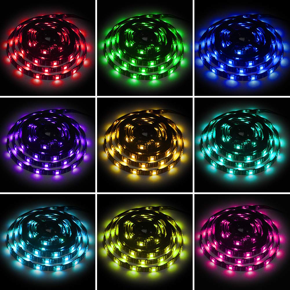 Usb Led Strip Lights 13.2Ft, Usb Powered Led Light With 24-Keys Remote Controller Waterproof Rgb Flexible Color Changing Led Str