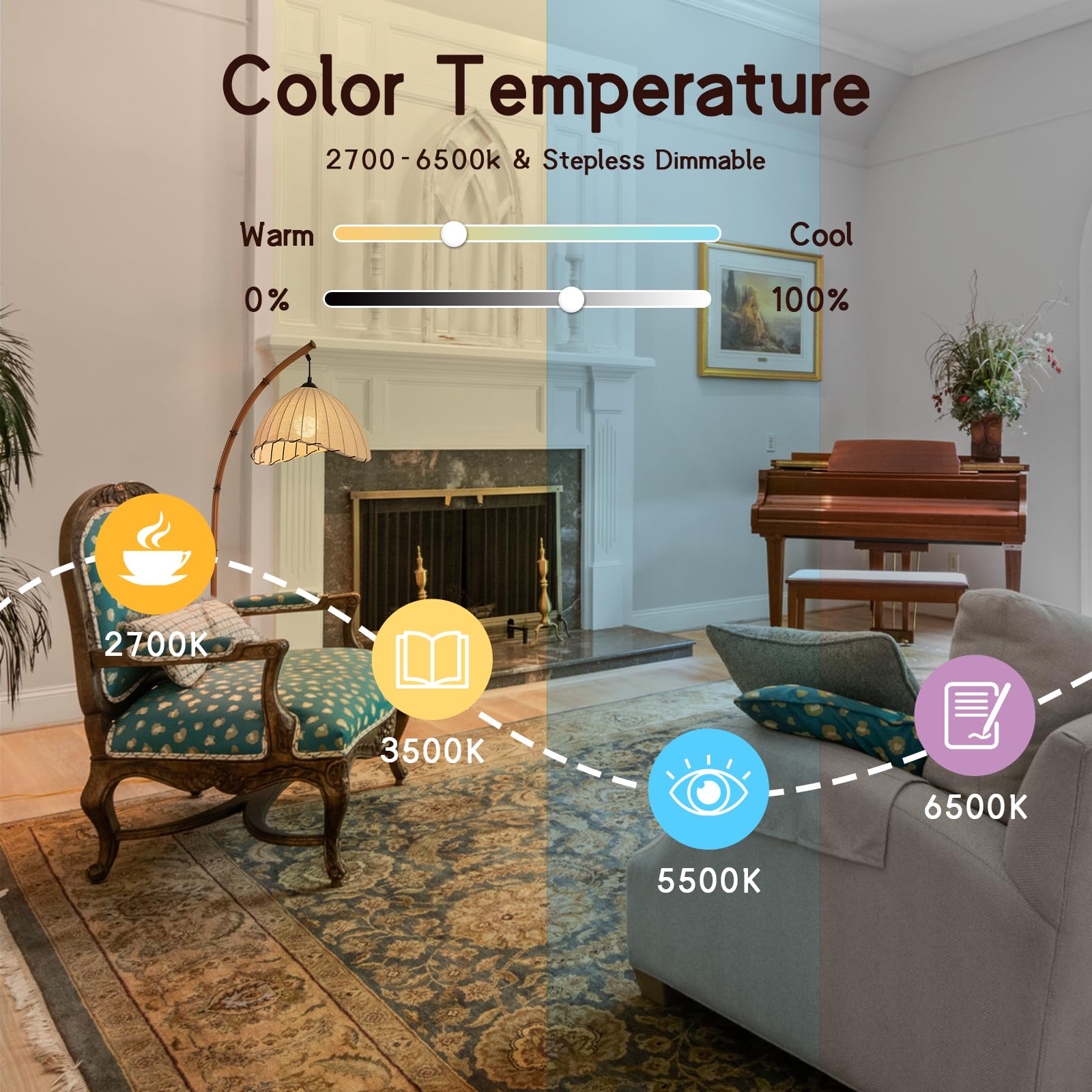 Ru Rao Retro Bamboo Floor Lamp - Dimmable Rgb Arc Lamp For Bohemian Living Room Decor