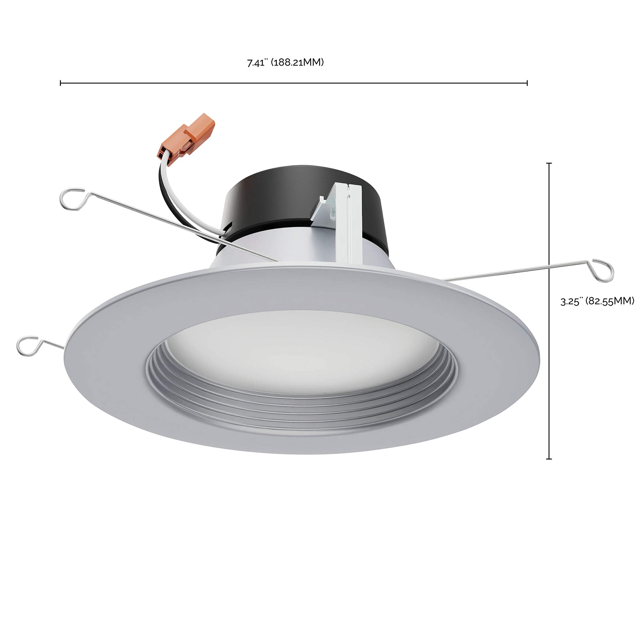 Satco S11836 Colorquick Led Downlight Retrofit, Cct Color-Selectable 2700K/3000K/3500K/4000K/5000K, 5-6 Inches, Brushed Nickel