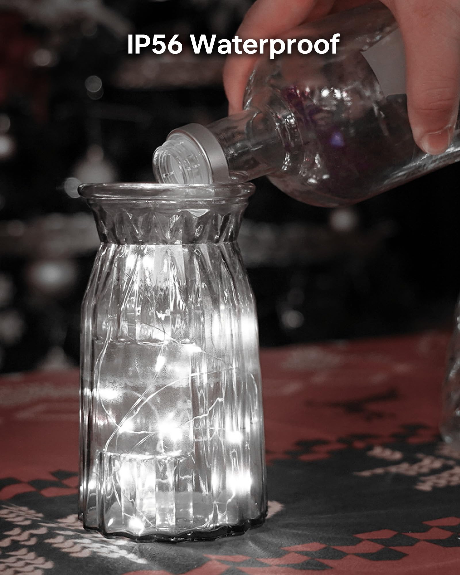 Blingstar Fairy Lights Battery Operated Christmas Lights 6Pack 7Ft 20Led Mini String Lights Silver Wire Mason Jar Lights Firefly Starry Lights For Bedroom Wedding Birthday Party Centerpiece, Purple