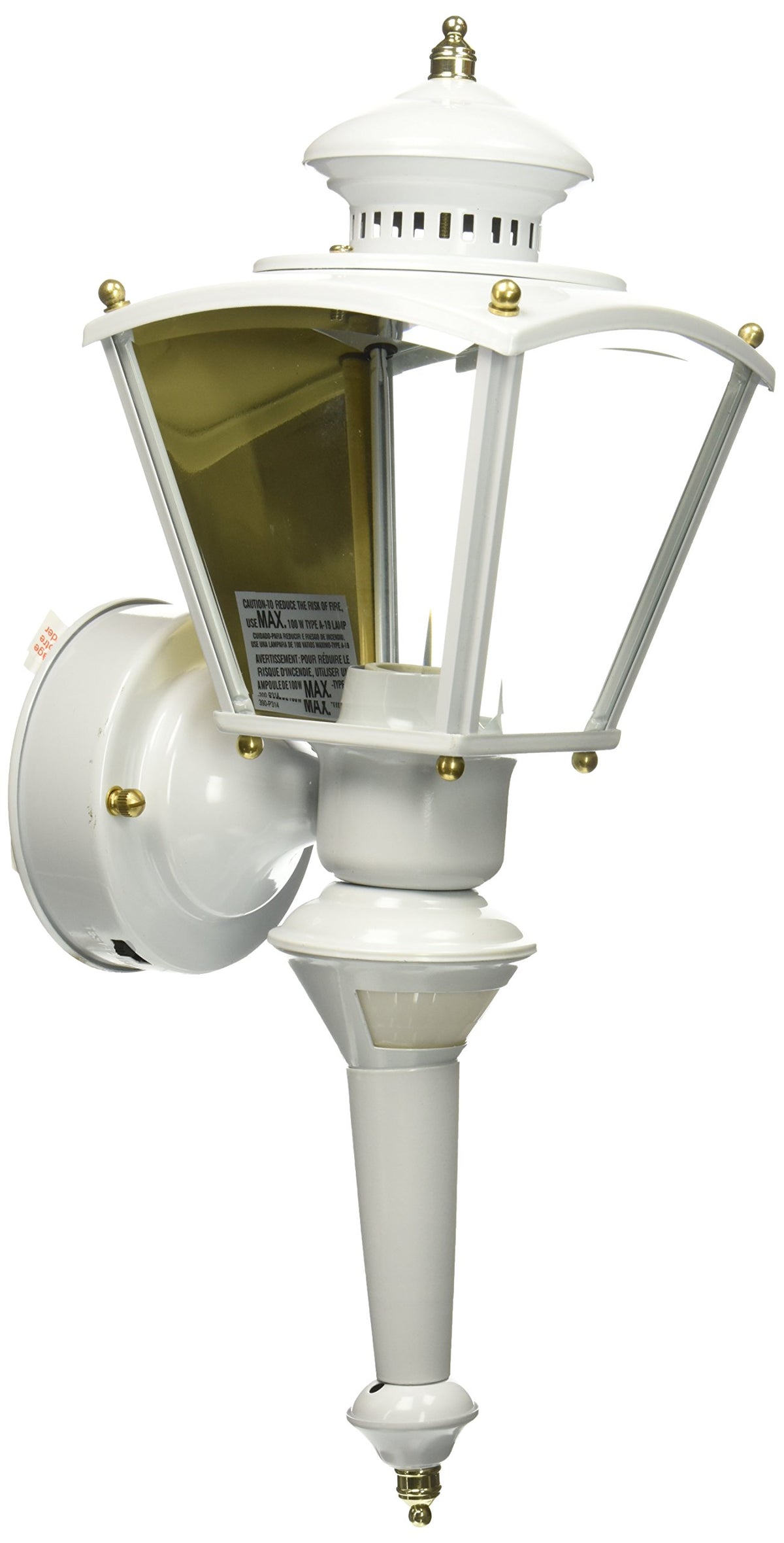 Globe Electric Motion Activated Decorative Light, White, Metal - Hz-4150-Wh
