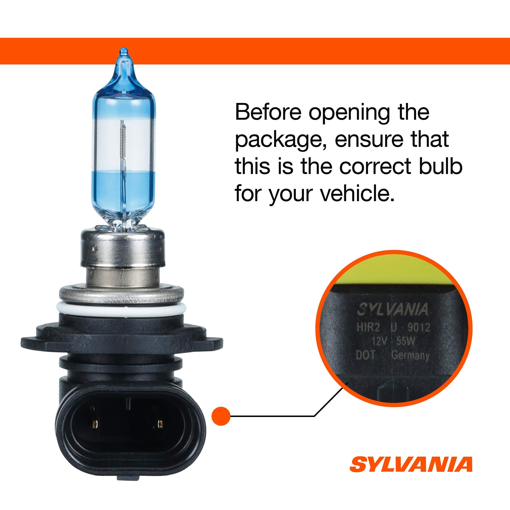 SYLVANIA 9012 SilverStar Ultra Halogen Headlight Bulb - High Beam, Low Beam, Fog - Silver
