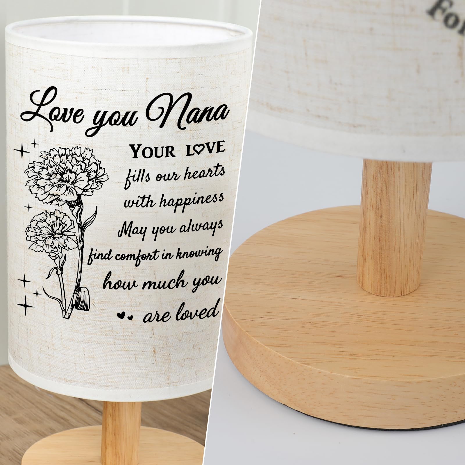 Souhoney Christmas Nana Gifts  Desk Lamp Home Decor Grandmother Long Distance Gifts From Granddaughter  Grandma Lamp Birthday Mothers Day Nana Gifts From Grandson