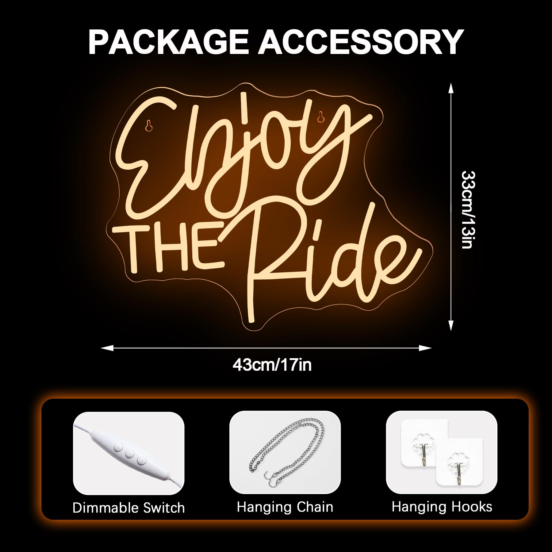 Nosun Enjoy The Ride Neon Sign Sports Neon Signs Led Light Sign Gym Logo Home Gym Decor Fitness Neon Light Gift For Cyclist Cycling Neon Sign
