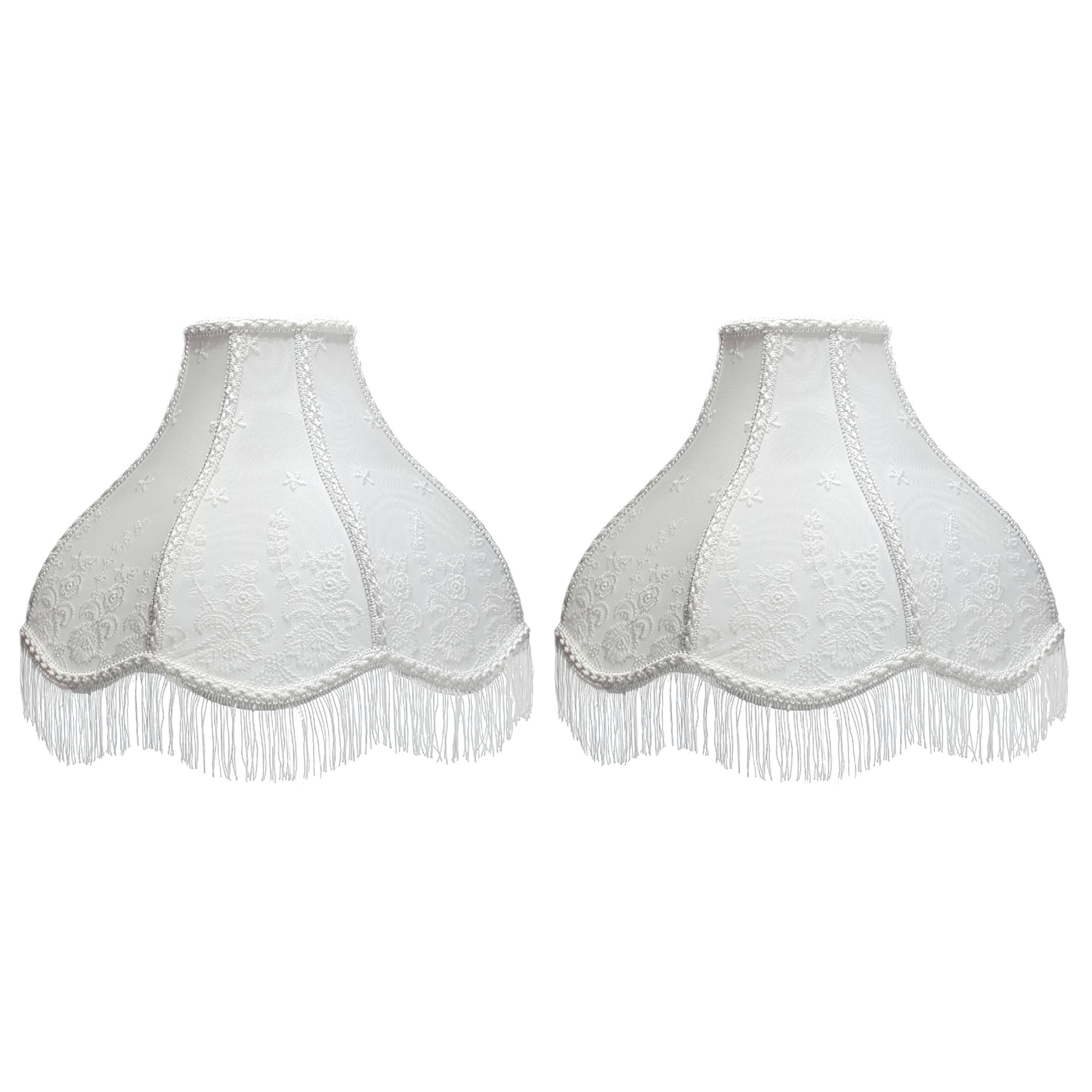 Royal Designs, Inc. Victorian Scalloped Lamp Shade, Vs-1001-13Wh-2, 4 X 13 X 10, White, Pack Of 2
