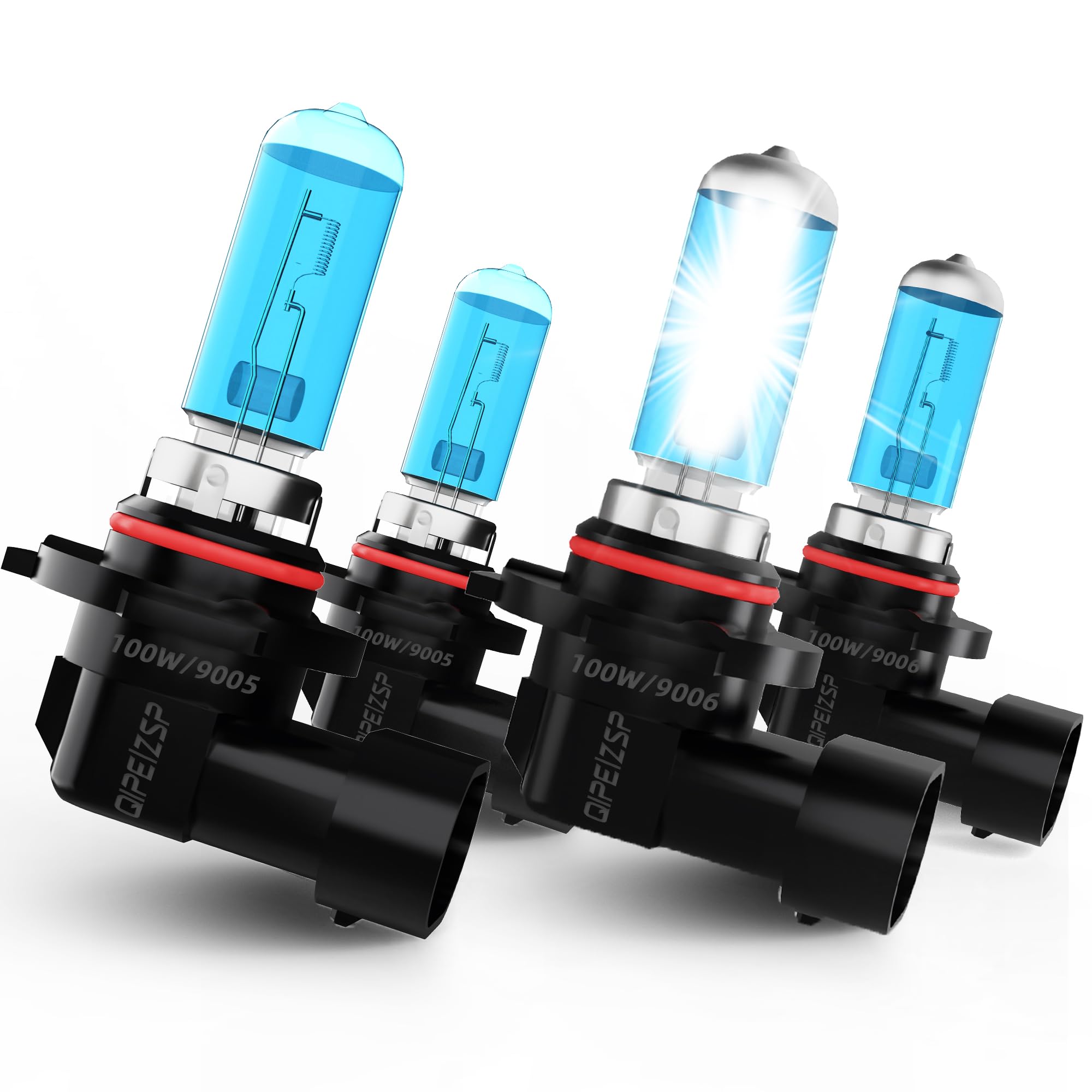QIPEIZSP compatible with 1999-2006 GMC Sierra 1500 2500 3500 HD halogen light bulbs, 9005/Hb3/H10 high beam 9006/hb4 low beam Co