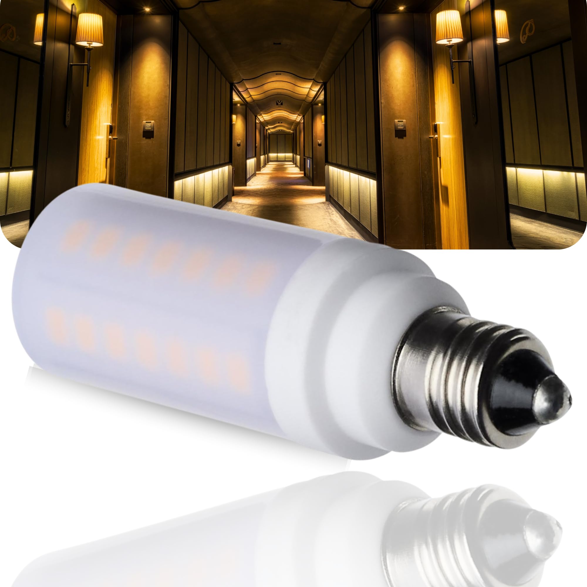 Satco 5W T6 LED Mini Candelabra Bulb, Frost Finish, 3000K Soft White, 120 Volt, Residential Commercial, Indoor Enclosed Fixtures