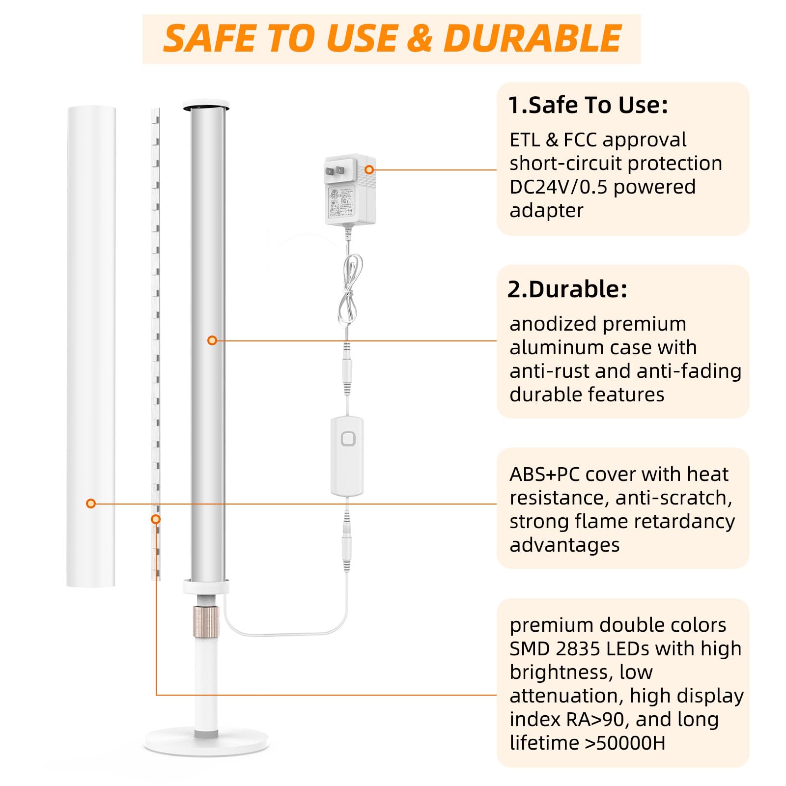 My Beauty Light Led Vanity Lights For Mirror, Dimmable And Color Temperature Changeable Led Makeup Lights, Height Adjustable 24V
