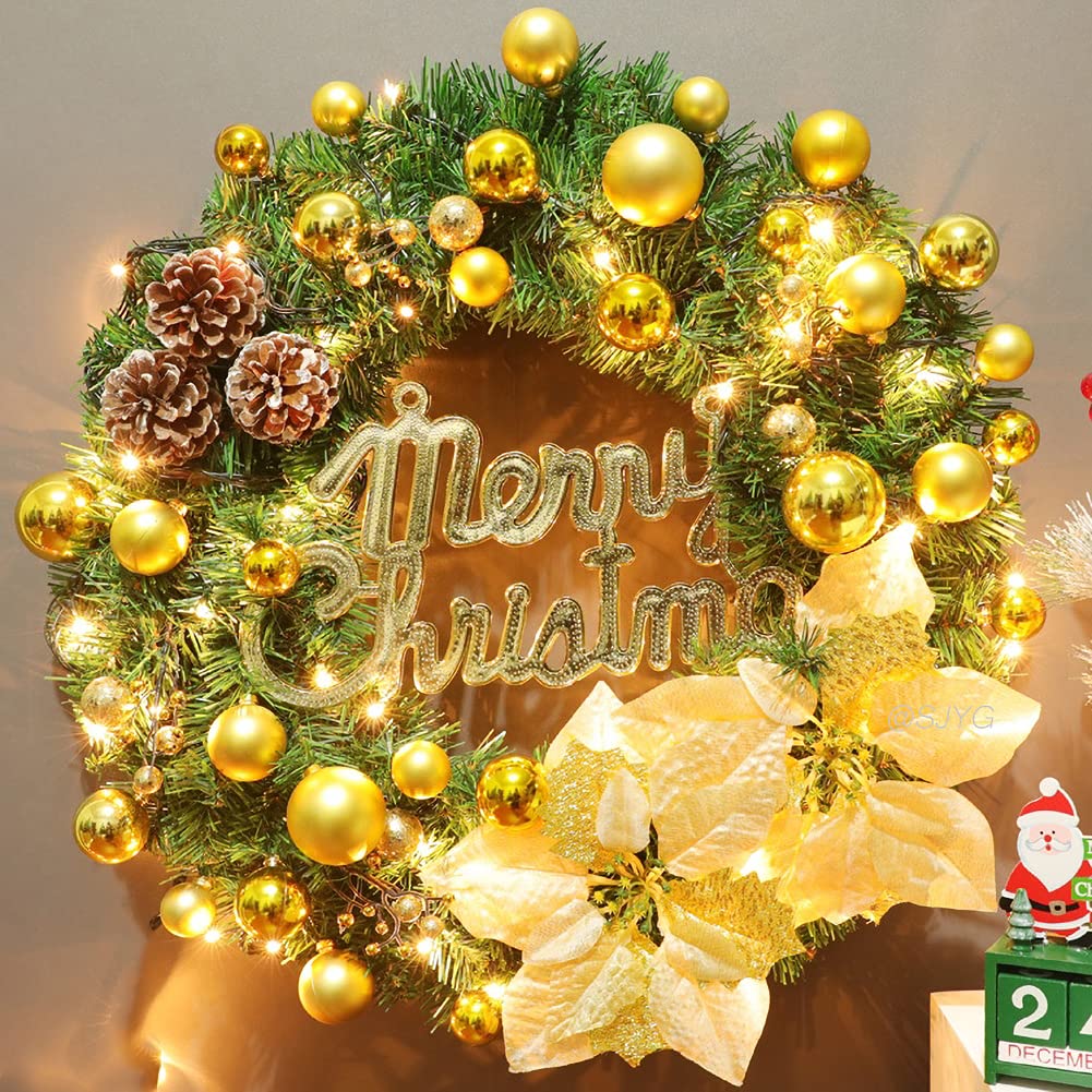 MASHANG Christmas Lights, 18ft 50 LED Outdoor String Lights with Timer & 8 Modes, 3AA Battery Operated Waterproof String Light f