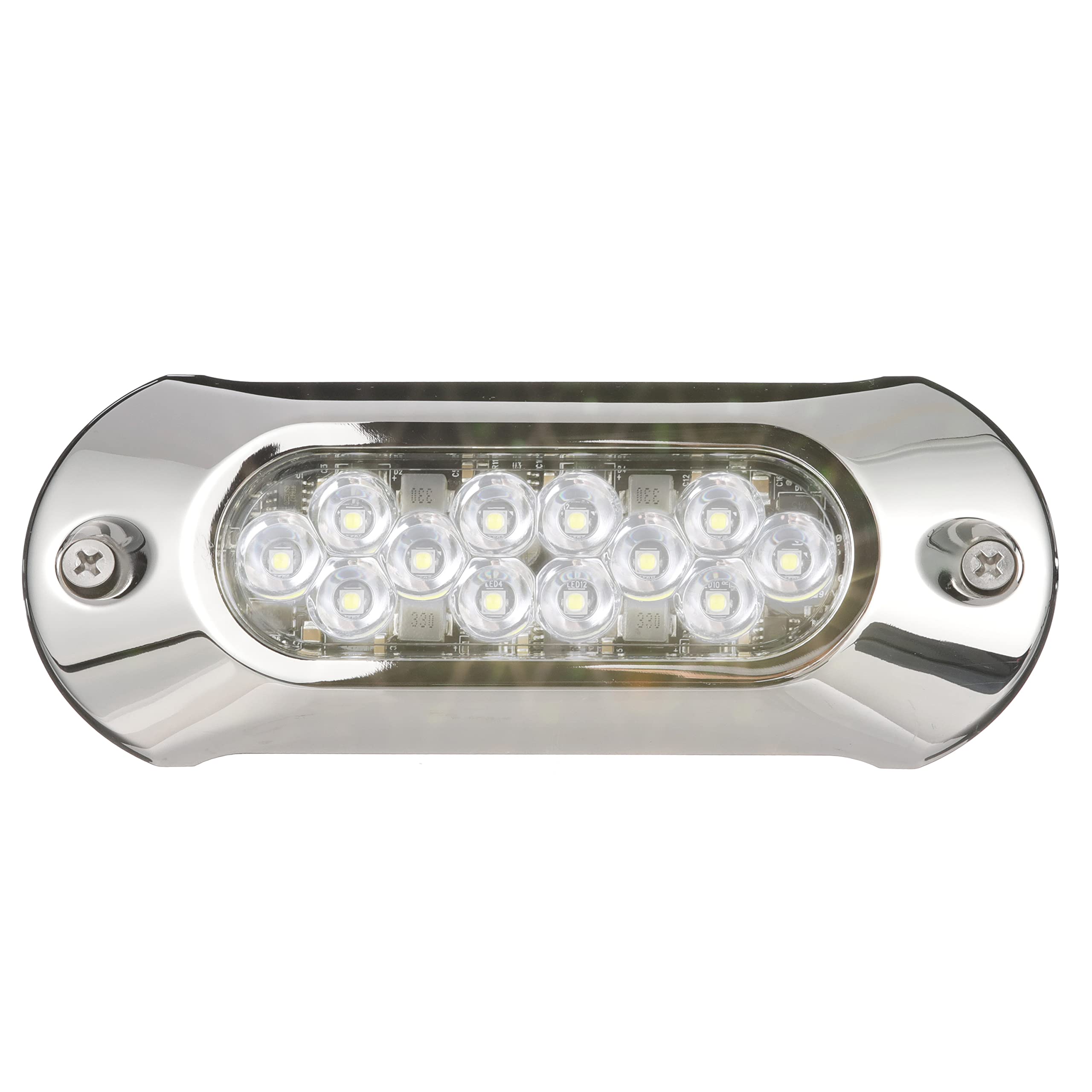 Attwood 65UW12W-7 Underwater LED Light, Stainless Steel Bezel, Intense White, One Size