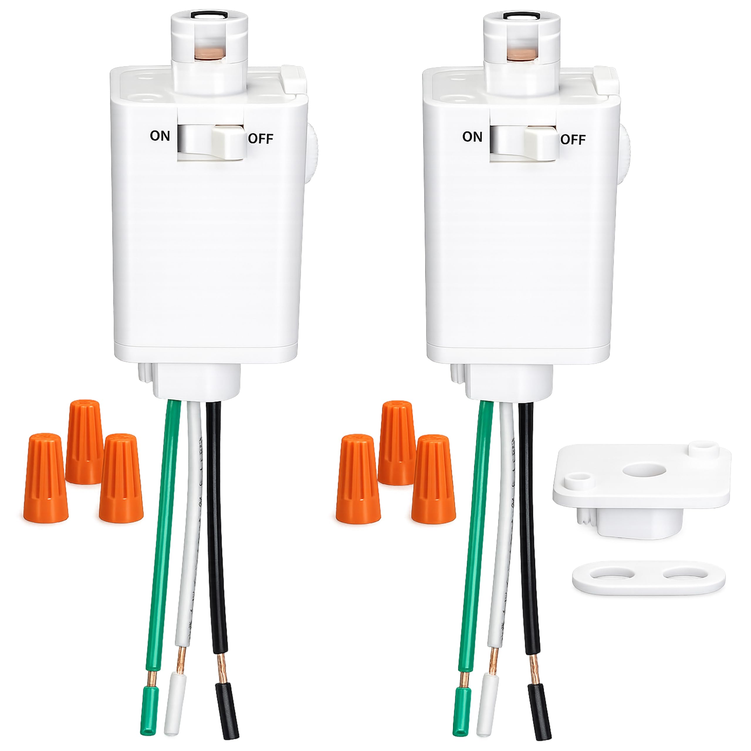 OHLECTRIC Pendant Track Adapter (2 Pack) White - Track Light Adapter for H Track Only - Halo Track Adapter Supports Weight Up to