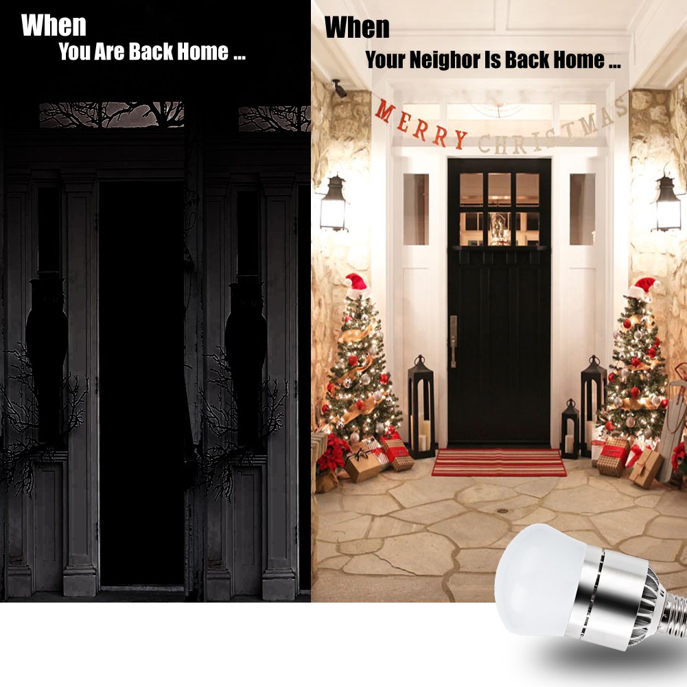 Vgogfly 12W Dusk to Dawn Light Bulb, 2 Pack, Warm White, Aluminum, Model 12W-2Pack