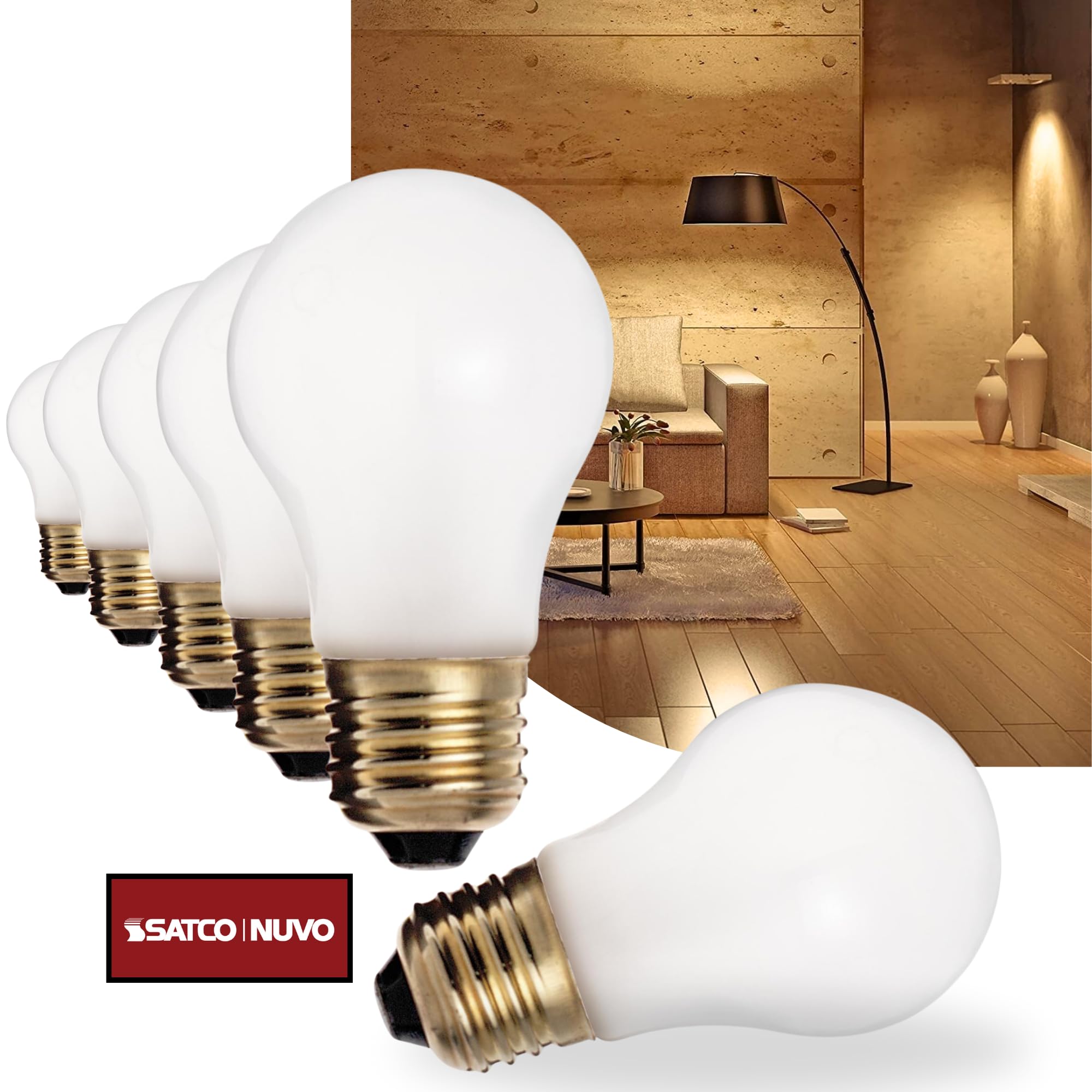 Satco S4881: 40 Watt A15 Incandescent Frost Bulb, Shatter-Proof, Medium Base (E26), Warm White 2700K, 130 Volt (25 Pack)