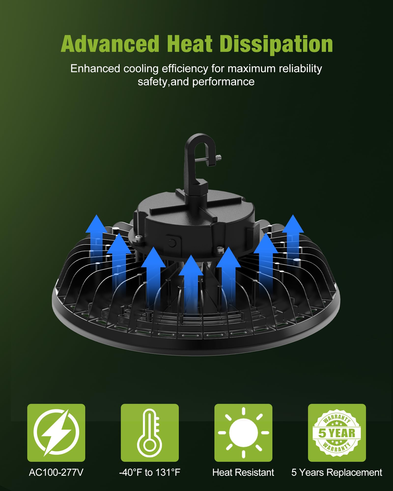 Yxl 240W 6 Pack Super Bright High Bay Led Lights, Ufo High Bay Led Shop Lights 36000Lm 5000K, 0-10V Dimmable,Us Plug 5' Cable, 100-277V High Bay Lights For Shop Barn Warehouse,Ul