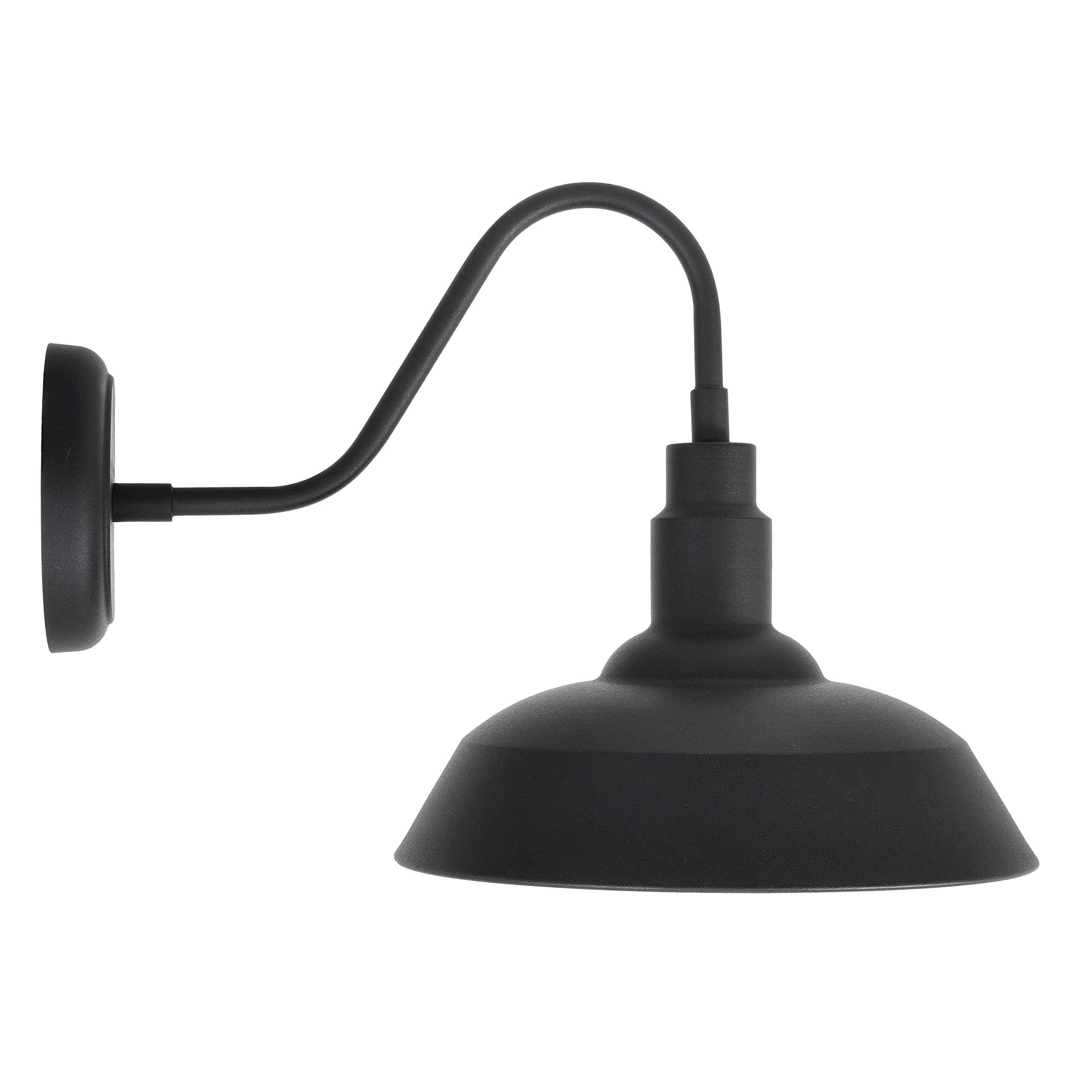 LEDVANCE SYLVANIA Easton Vintage Flush Mount Sconce with Dimmable 60W Soft White Bulb, Black Metal, Model 60123