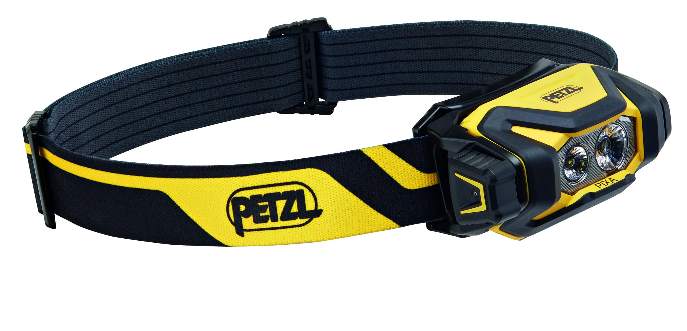PETZL PIXA Professional LED Headlamp, 450 Lumens, IP68 Waterproof, 3 Lighting Modes, Black/Yellow