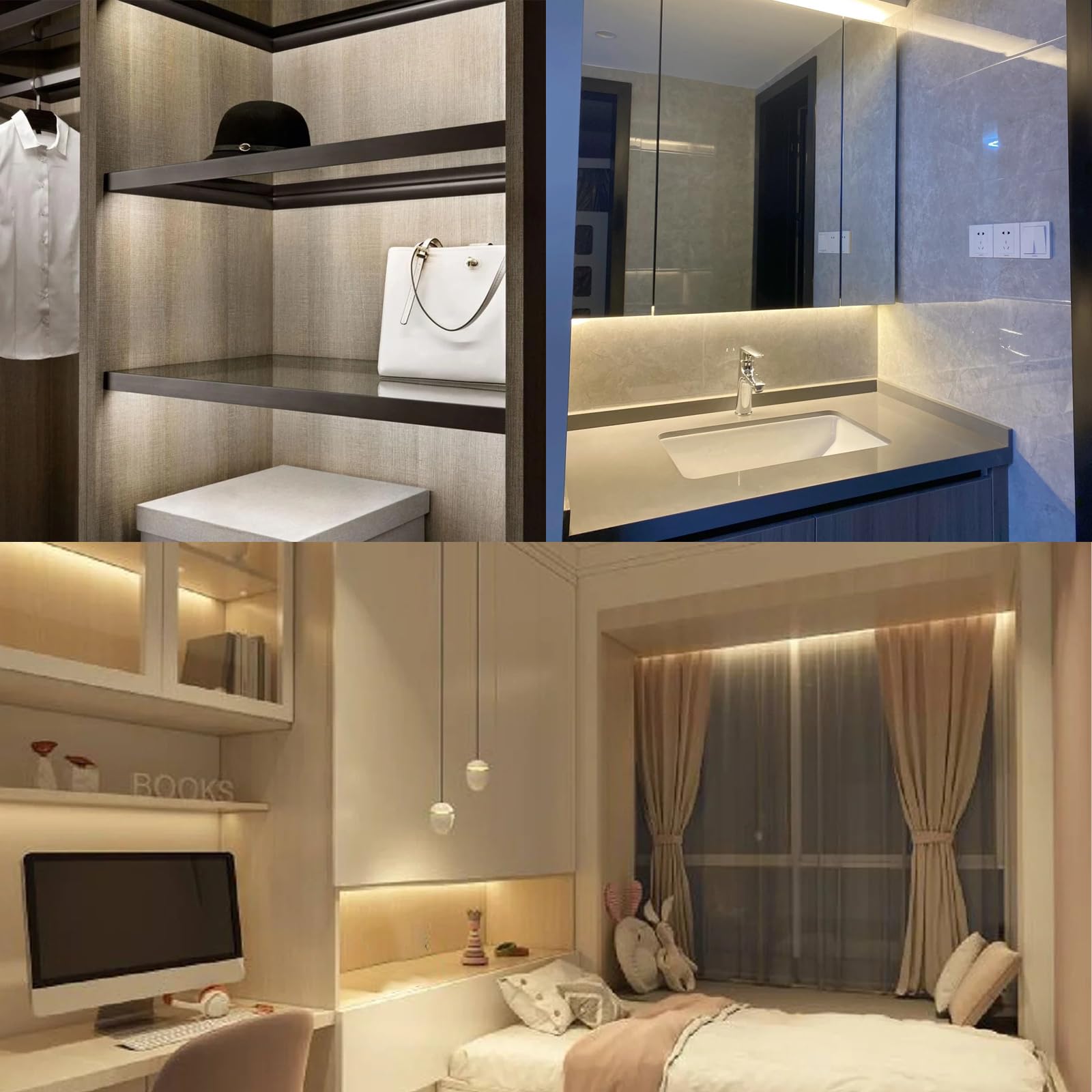 Zslaifu A 5V Usb Led Lights For Mirror, Warm 3.28 Ft Led Lights For Vanity Mirror, Touch The Switch Cob Led Strip Light, Vanity