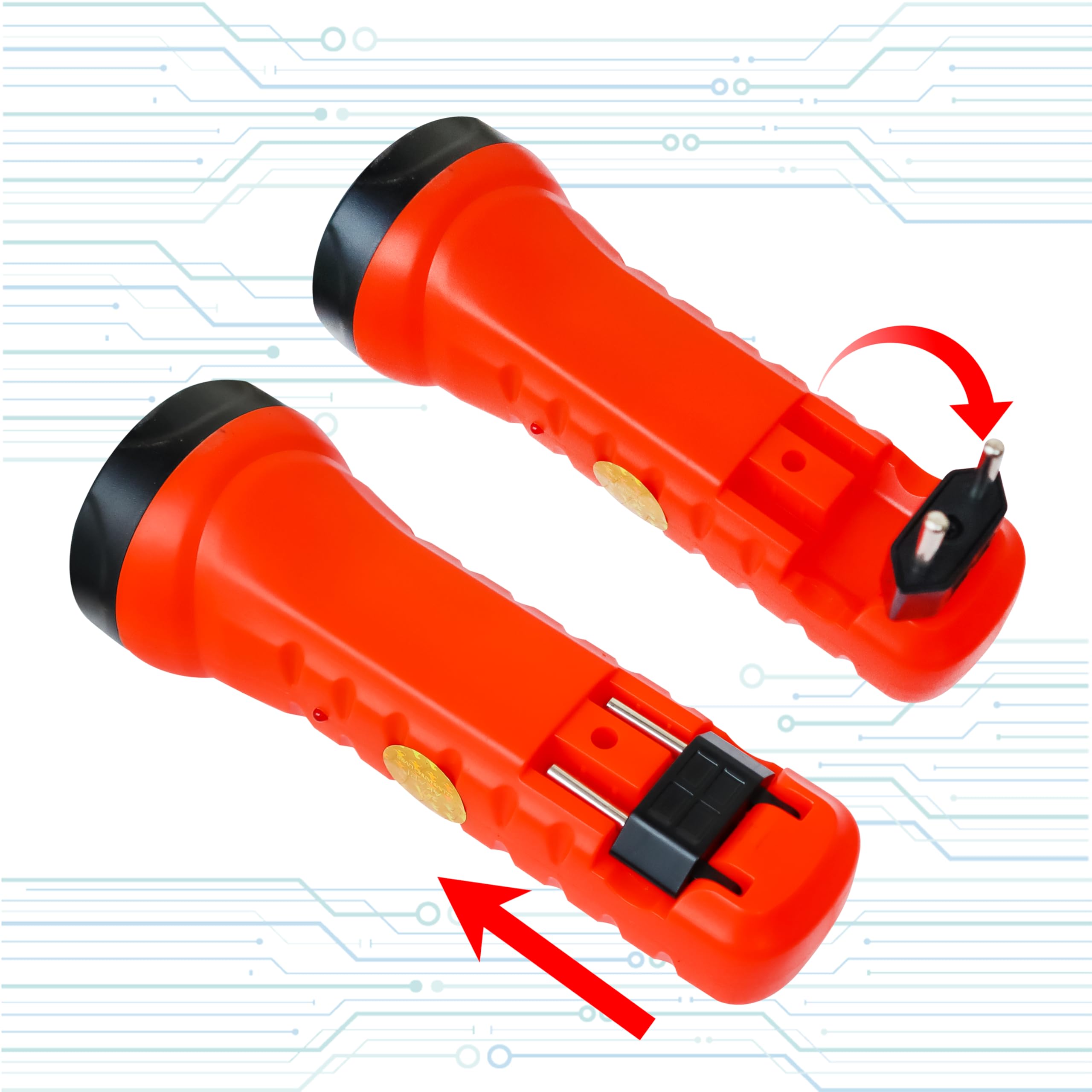 SKADIOO Pocket Torch Light Rechargeable with Carry case | Micro USB Rechargable led Light Rechargeable, led Light for Home, Torc