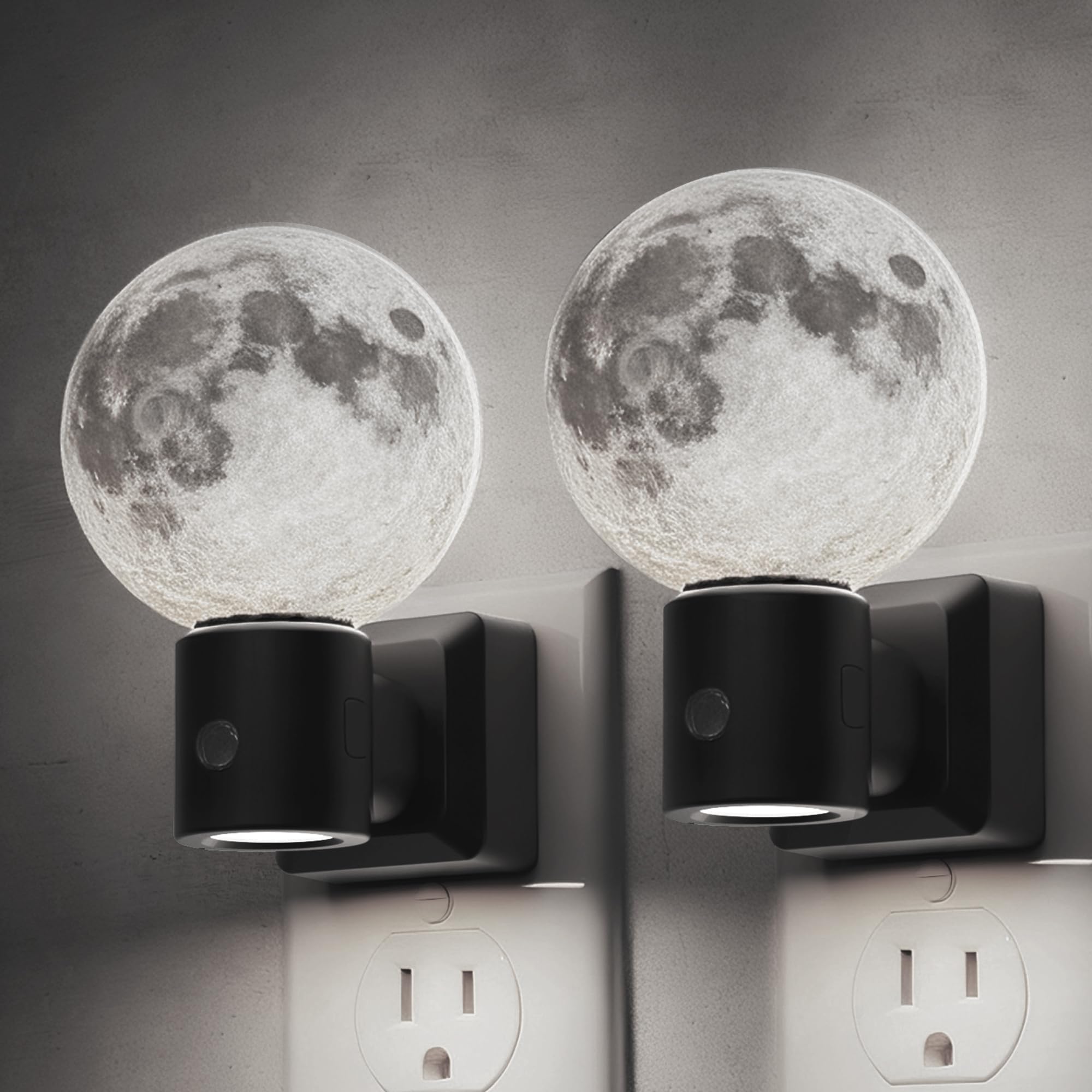 L LOHAS LED Night Lights Plug Into Wall, Plug in Night Light with Light Sensor, 0-100LM Brightness Adjustable, 3D Printing LED L