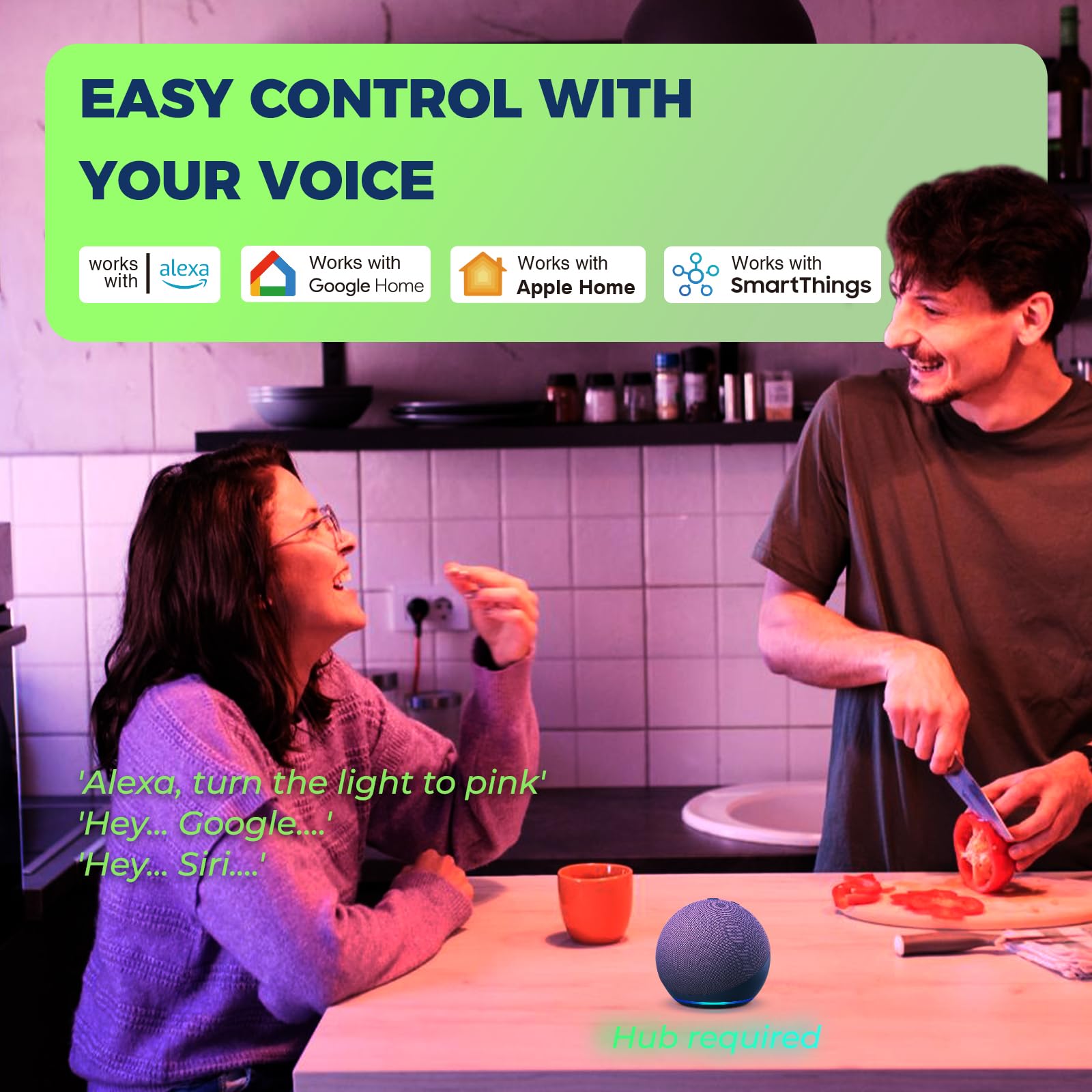 Lightinginside Matter Smart Light Bulbs Compatible With Alexa/Siri/Apple Home/Google Home/Smartthings, Wifi A19 E26 Rgbcw Color