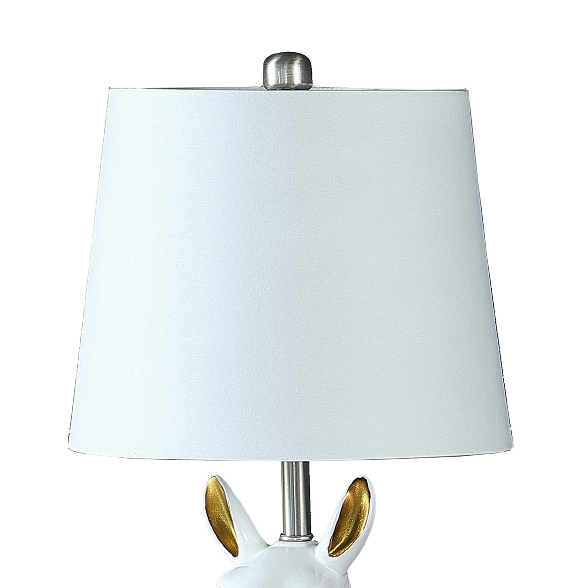 Benzara Metal Table Lamp with Llama Head, White - Model BM233935