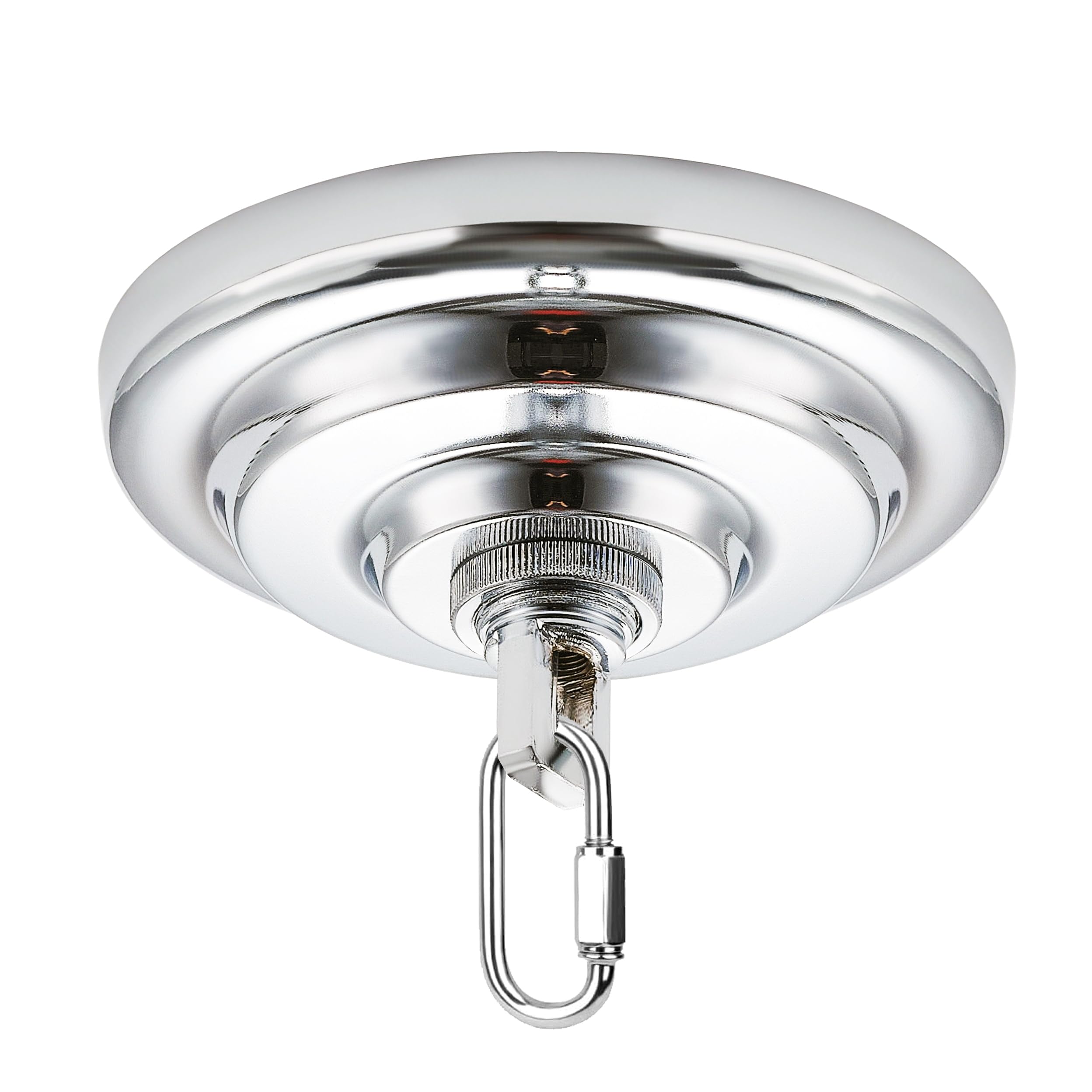 MAYOMAJO Light Canopy Kit, 6 Inch Alloy Steel Replacement Cover Plate, Chrome, Model X-CR-6 for Chandelier, Pendant, Ceiling Fan