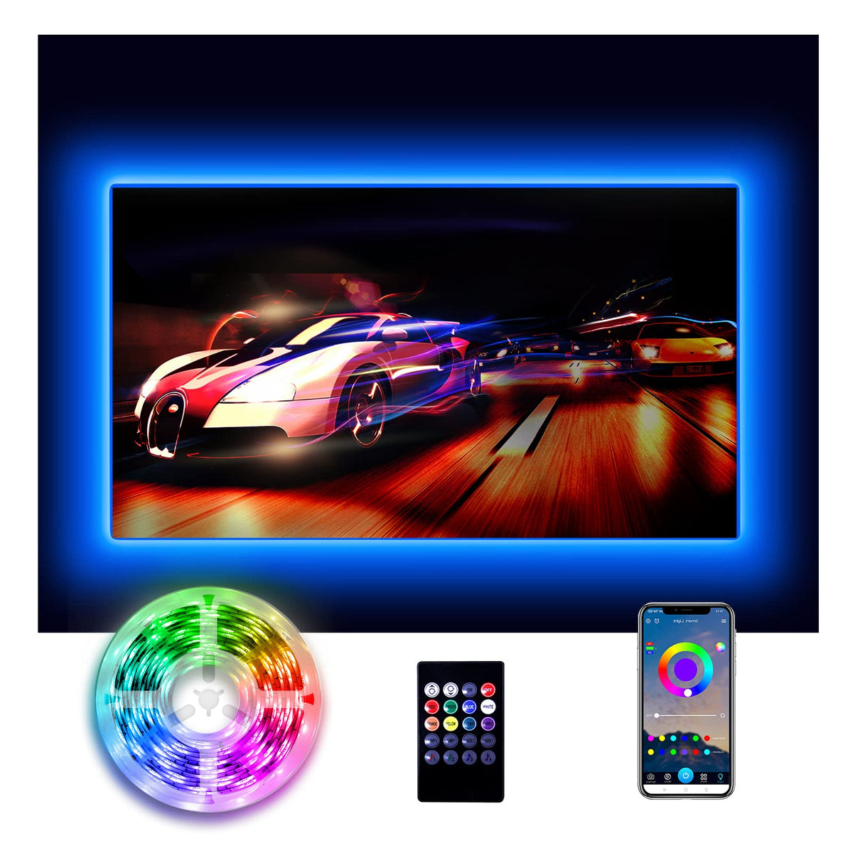 Daybetter Led Lights For Tv 55 Inch,12.5 Ft Tv Led Backlight 65 Inch Tv Led Lights,Usb Led Strip Lights For Tv 55-65 Inch With R