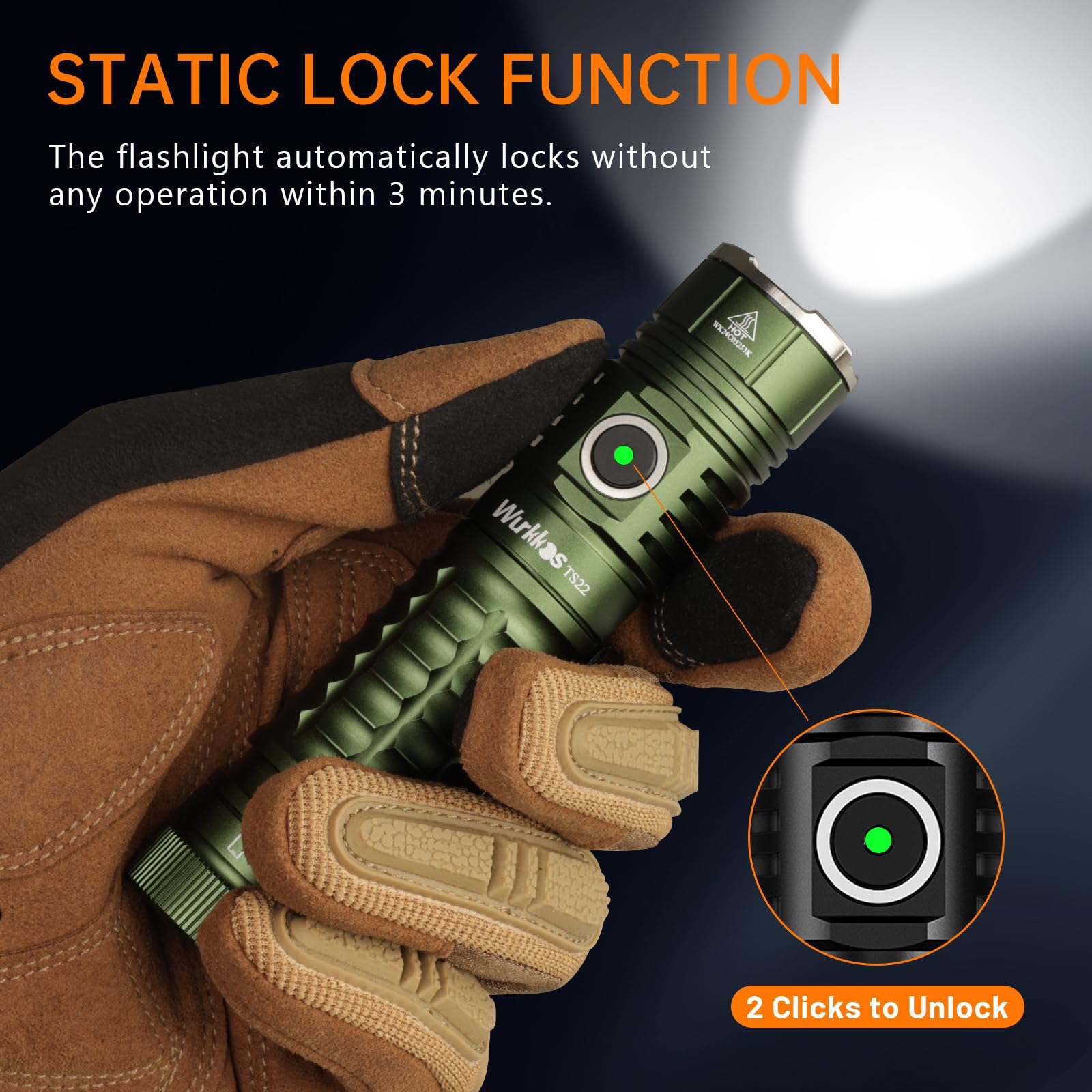 Wurkkos Ts22 Led Flashlight 4500 Lumen Rechargeable Usb C Ip68 For Hiking & Emergencies