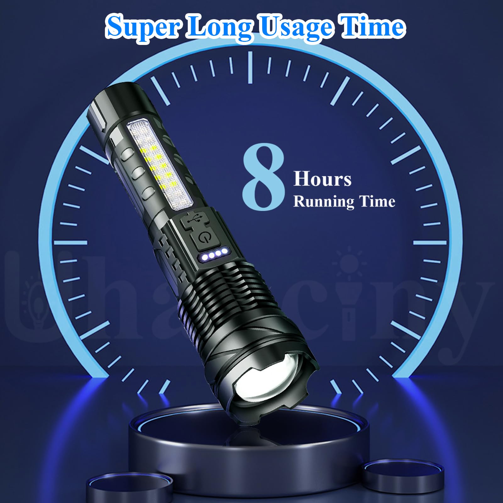 Sogidon Flashlights High Lumens Rechargeable, 1,000,000 Lumen Super Bright Led Tactical Flashlight Battery Powered Handheld Flas