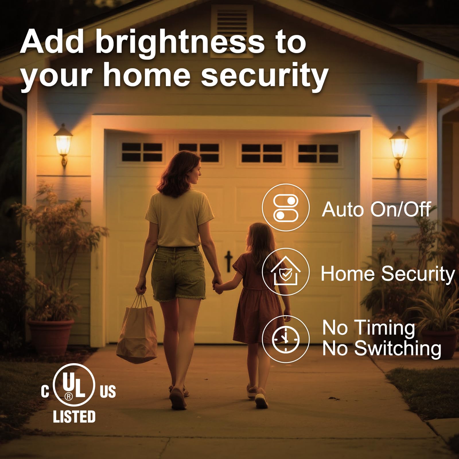 TJOY Dusk to Dawn Light Bulbs, LED Light Sensor, 9W, E26 Base, Soft White 2700K, 4 Pack