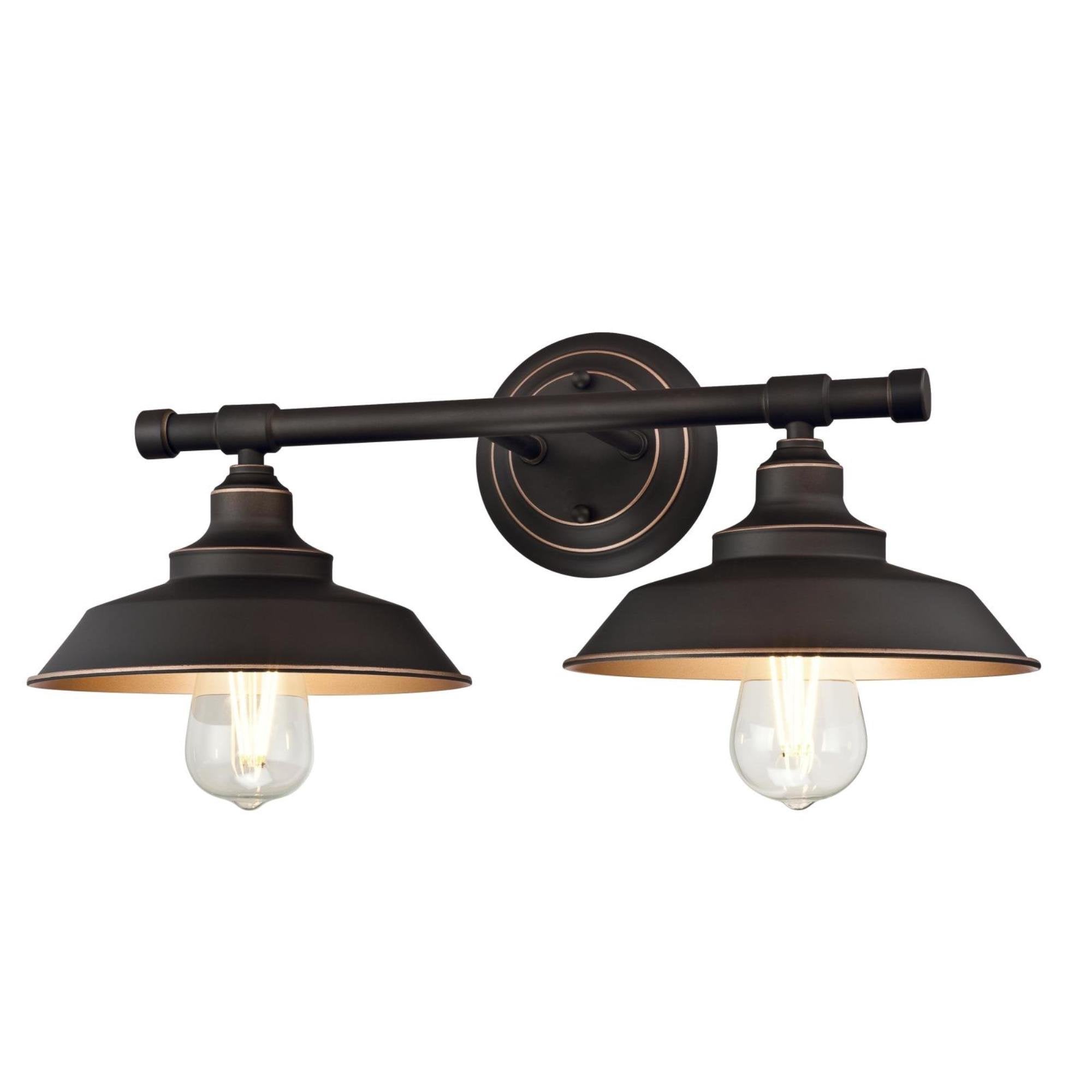 Westinghouse Iron Hill 2-Light Indoor Wall Fixture, Metal, Oil-Rubbed Bronze, Model 6354800