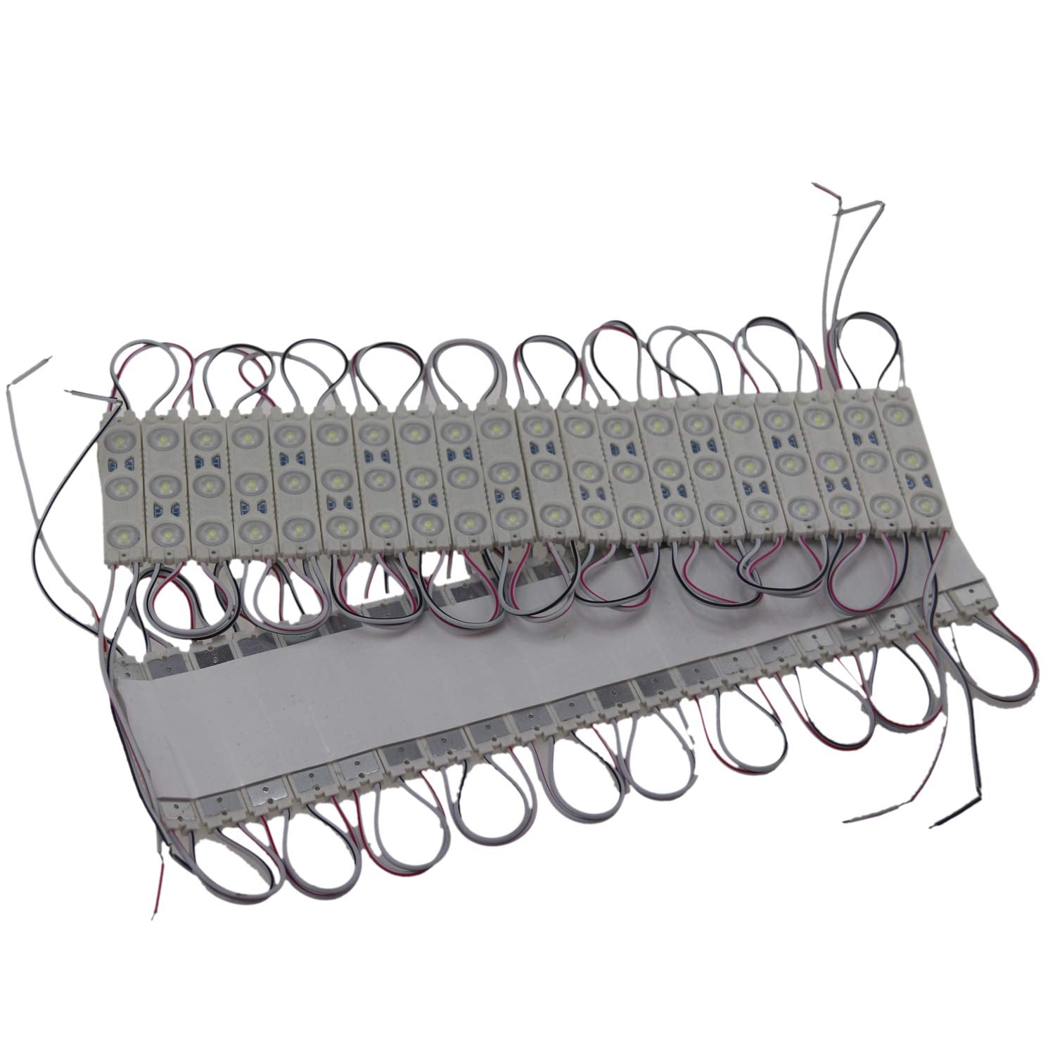 Rextin Super Bright 200Pcs 2835 3 Led Module White Waterproof Decorative Light For Letter Sign Advertising Signs With Tape Adhesive Backside 3 Years Warranty