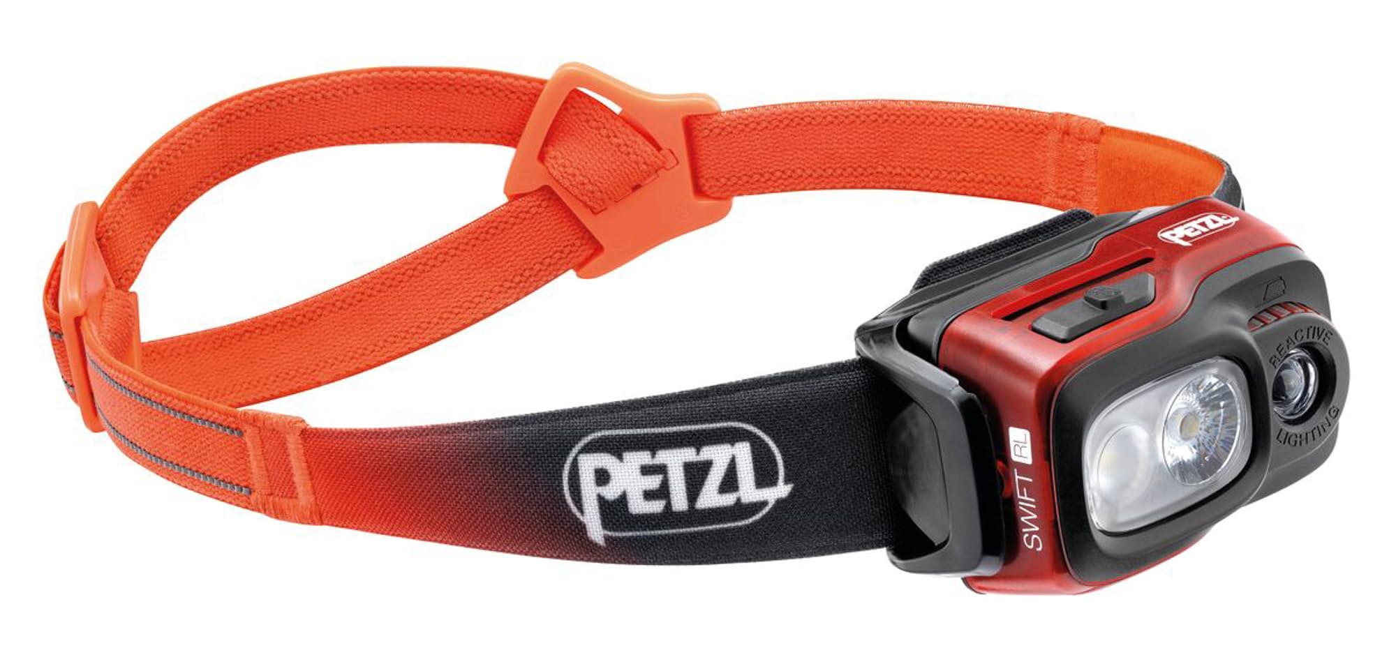 Petzl Swift Rl Headlamp Orange, 1100 Lumens With Reactive Lighting