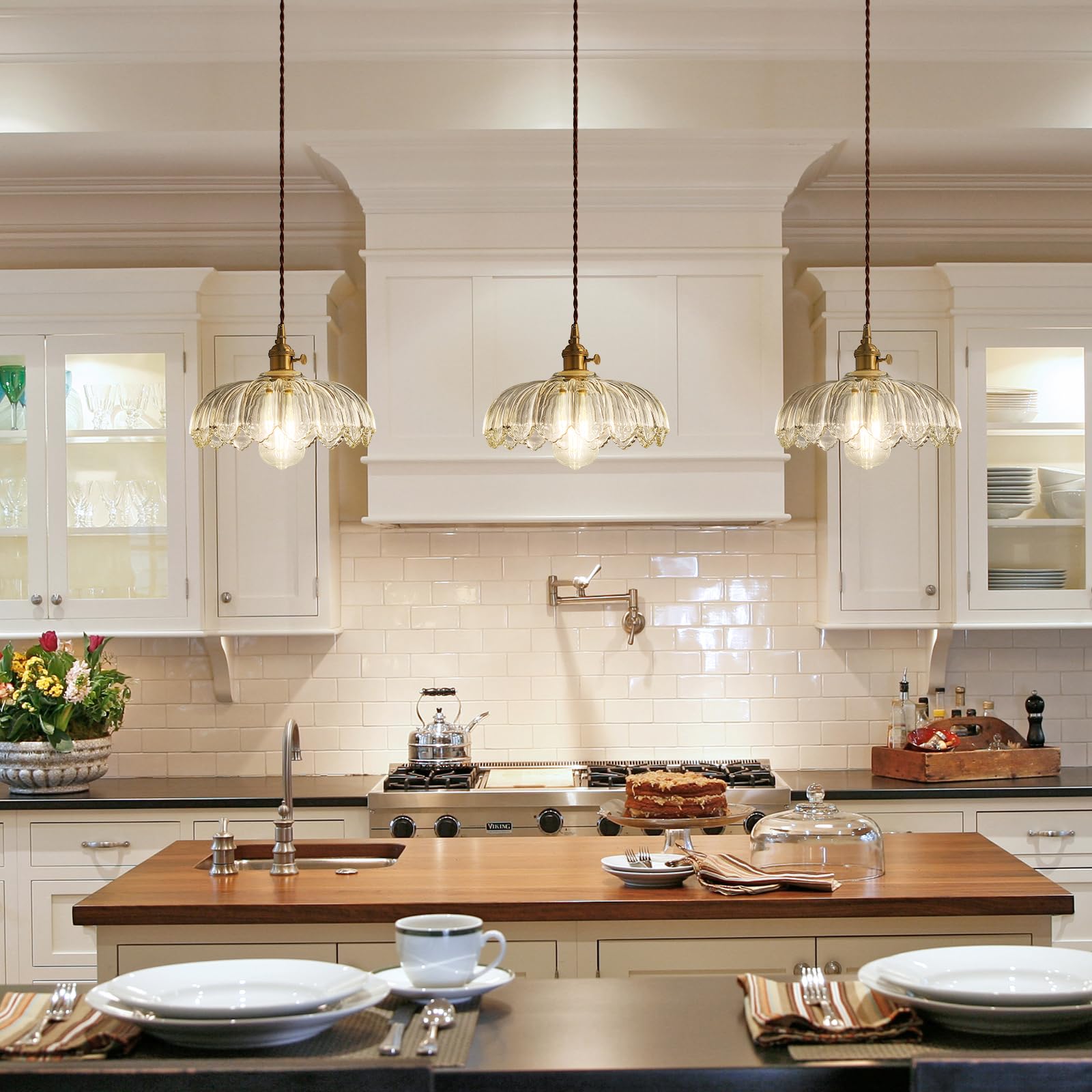 Xzhgcee Plug In Pendant Light Fixtures, Plug In Hanging Light Glass Pendant Light, Pendant Lighting For Kitchen Island, Bedroom,