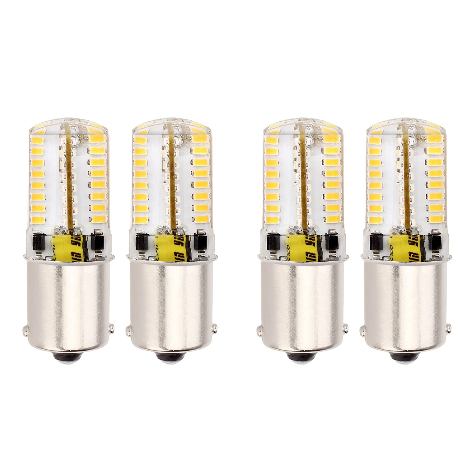 Ba15S 1156 P21W Led 12V Ac/Dc 6W Low Voltage Bulbs  1141 S8 Single Contact Bayonet Base  3000K Warm White  For Landscape Lighting  Rv  Camper  Outdoor Path Lighting Deck Lighting. (Pack Of 4)